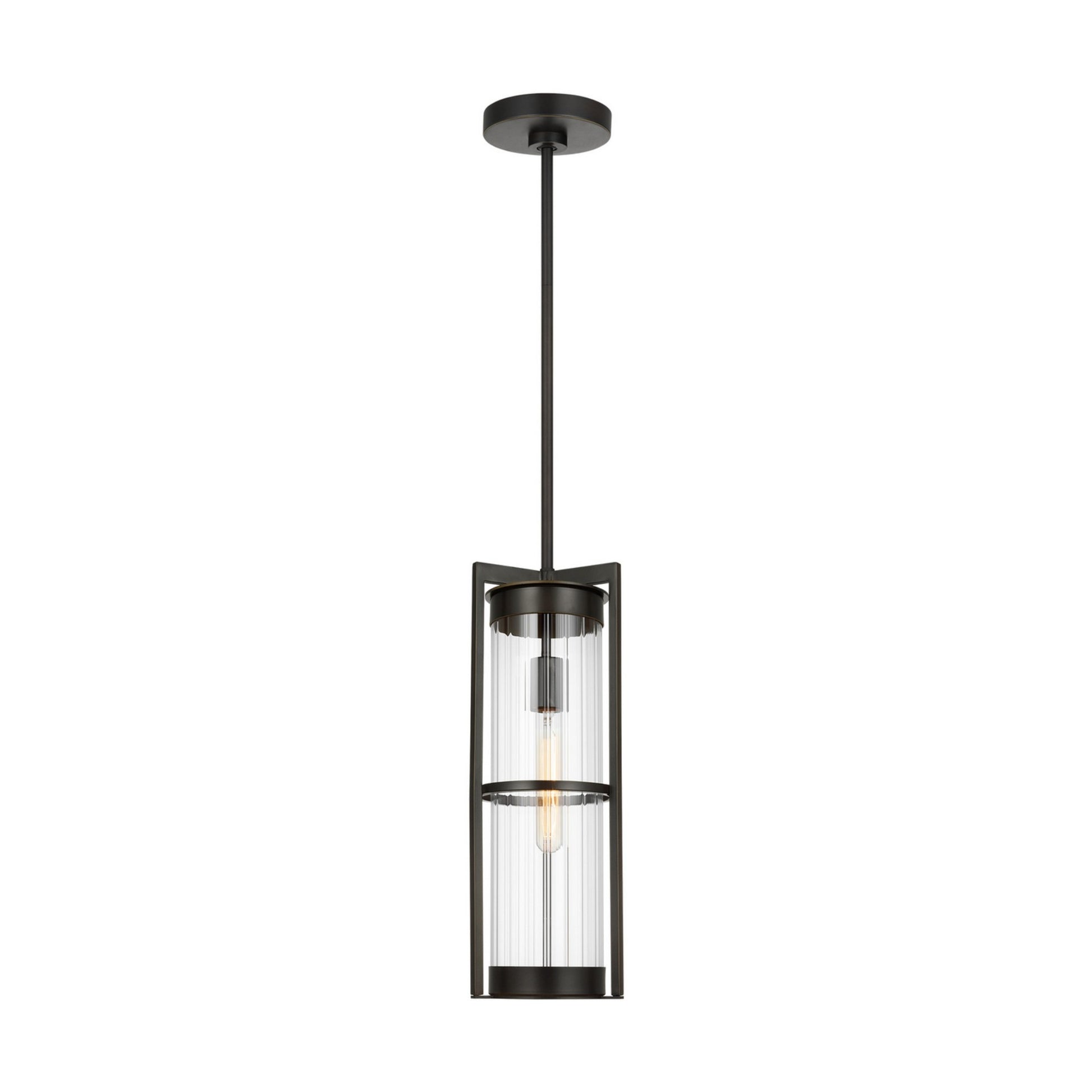 Alcona 18" Outdoor Pendant Lantern, Antique Bronze Finish - Bees Lighting