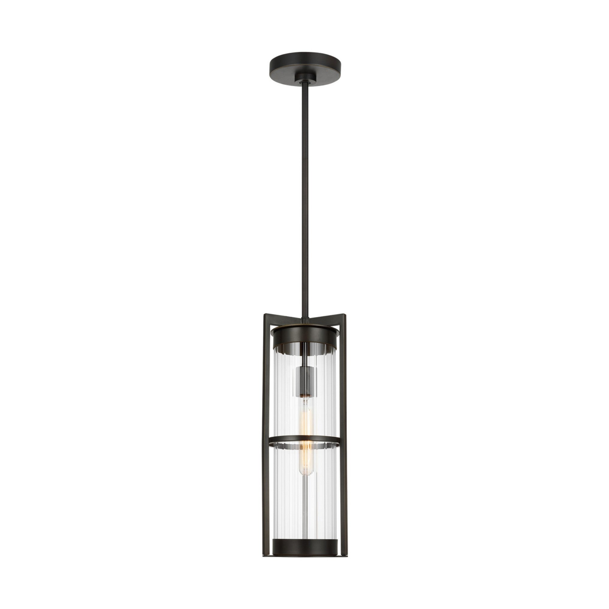 Alcona 18" Outdoor Pendant Lantern, Antique Bronze Finish - Bees Lighting