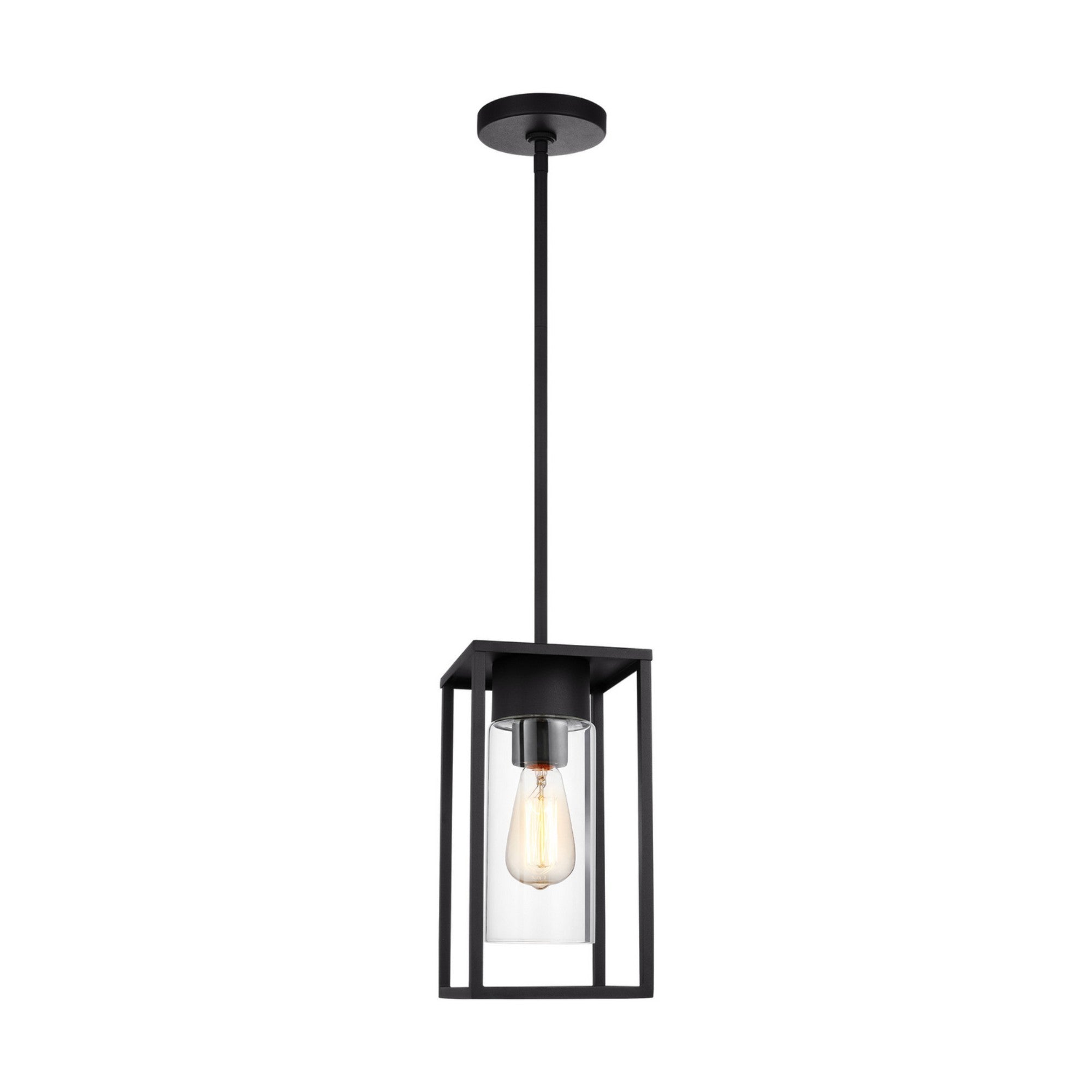 Vado 12" Outdoor Pendant Lantern, Black Finish - Bees Lighting