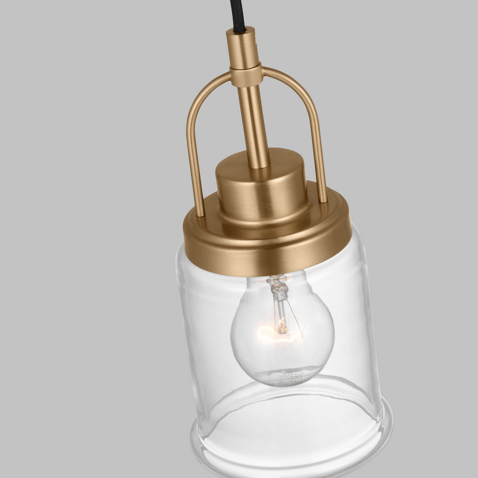 Anders 5" Mini Pendant, Satin Brass Finish - Bees Lighting