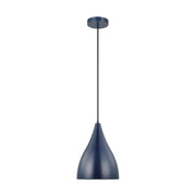 Oden 12" LED Small Pendant, Navy Finish - Bees Lighting