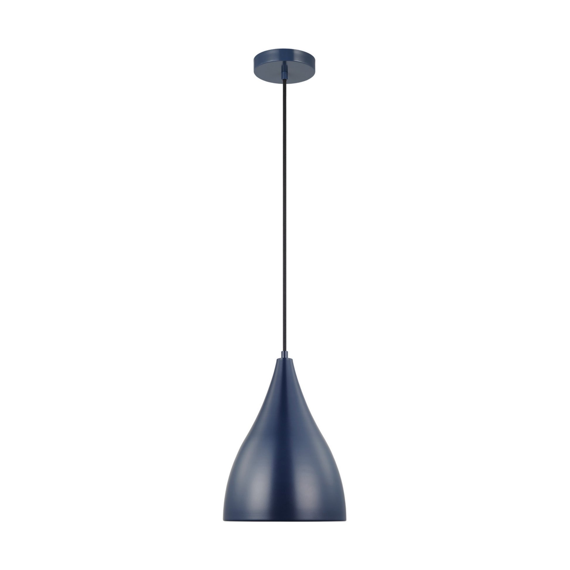 Oden 12" LED Small Pendant, Navy Finish - Bees Lighting