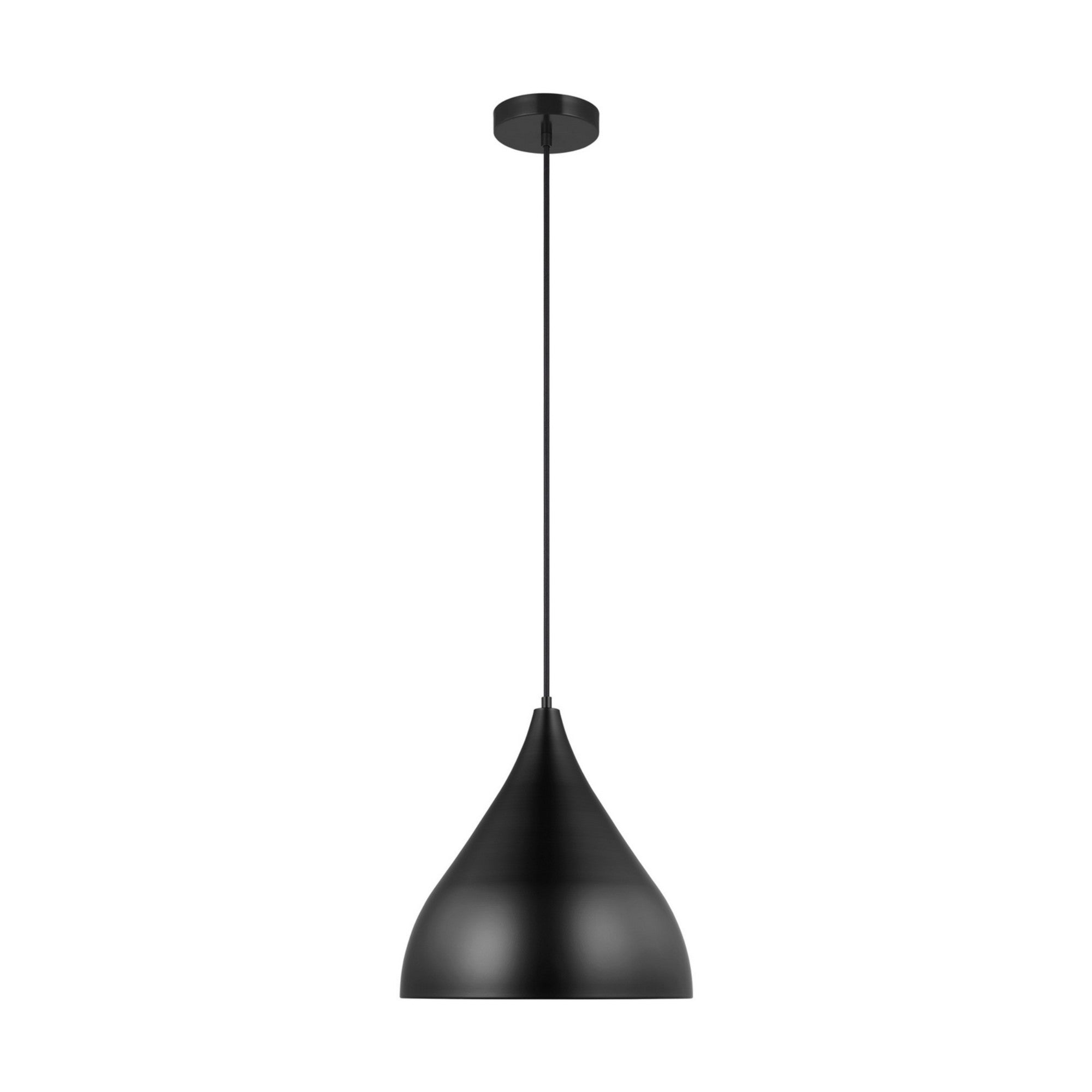 Oden 14" Medium Pendant, Midnight Black Finish - Bees Lighting