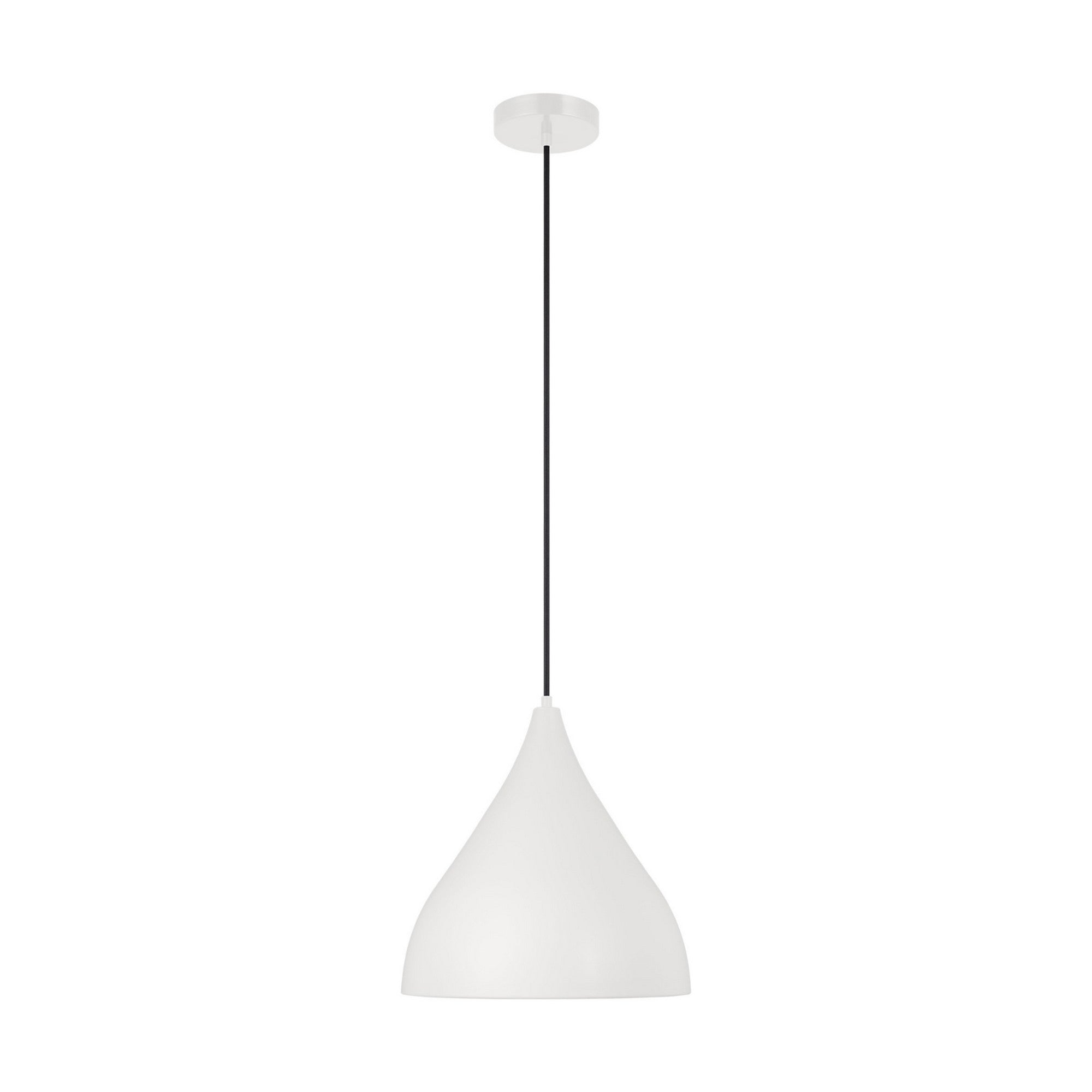 Oden 14" Medium Pendant, Matte White Finish - Bees Lighting