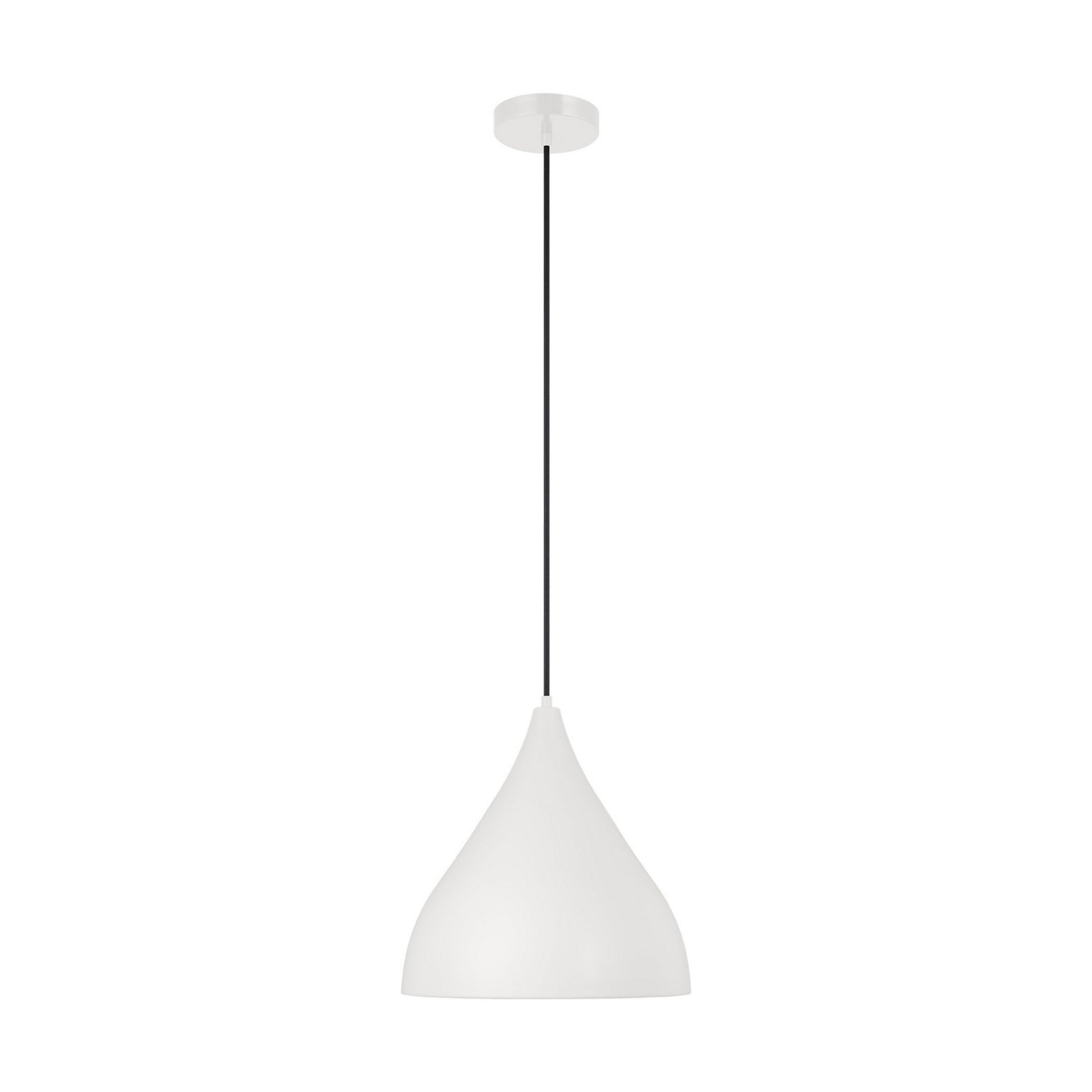 Oden 14" LED Medium Pendant, Matte White Finish - Bees Lighting