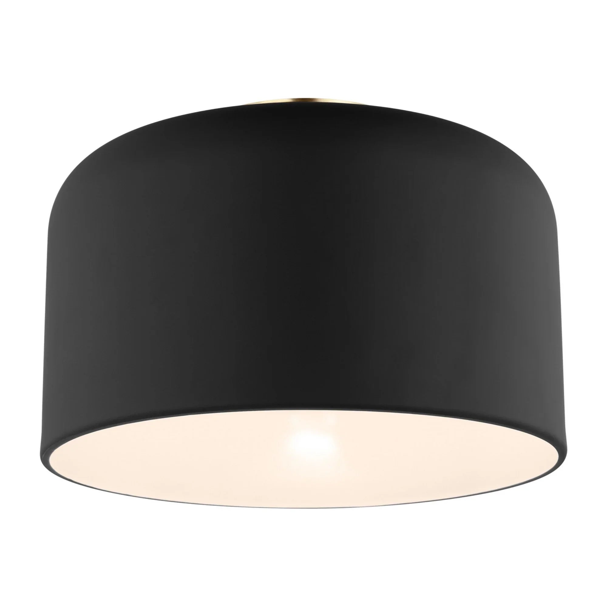 Malone 11" Small Flush Mount, Midnight Black Finish - Bees Lighting