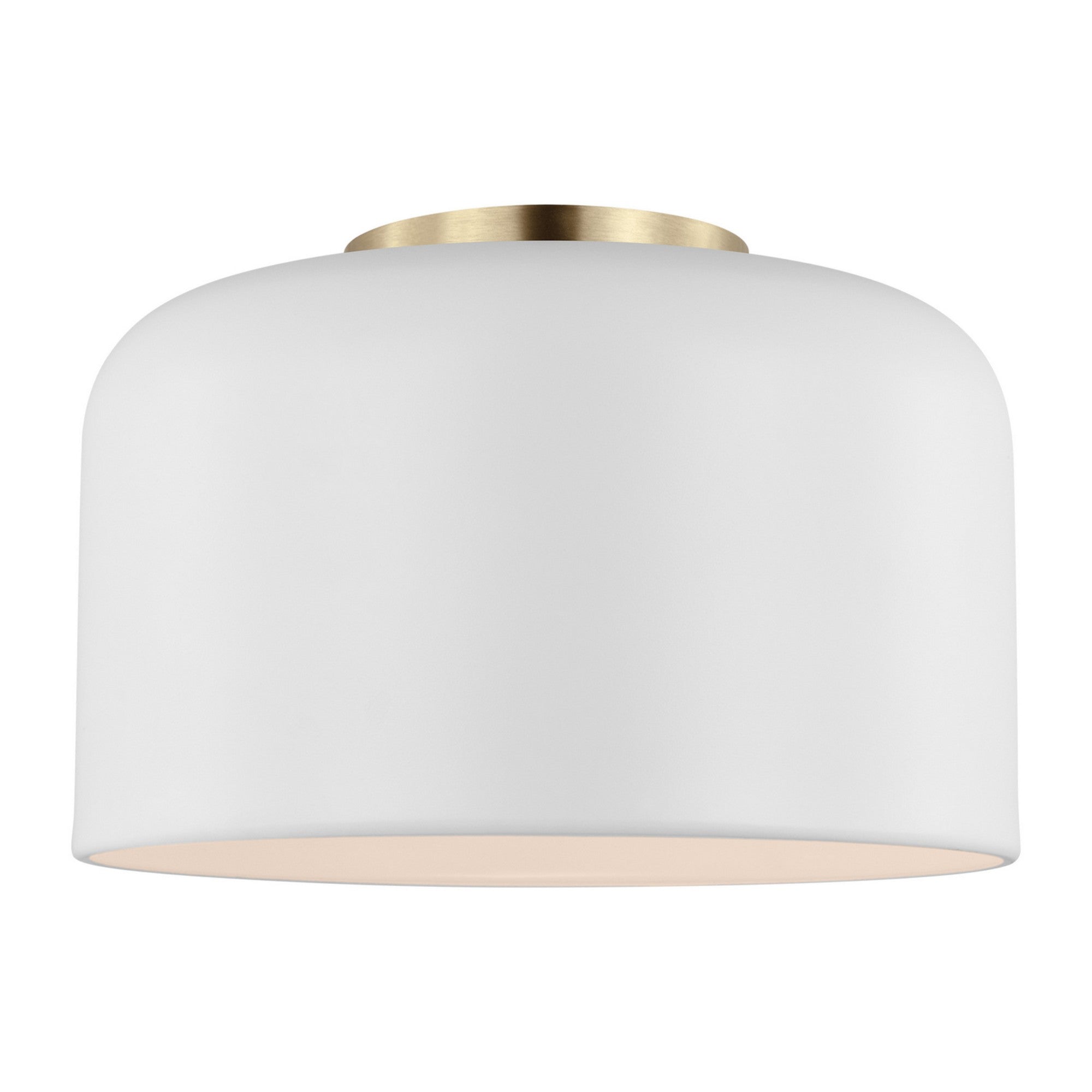 Malone 11" LED Small Flush Mount, Matte White Finish - Bees Lighting