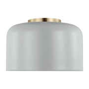 Malone 11" LED Small Flush Mount, Matte Grey Finish - Bees Lighting