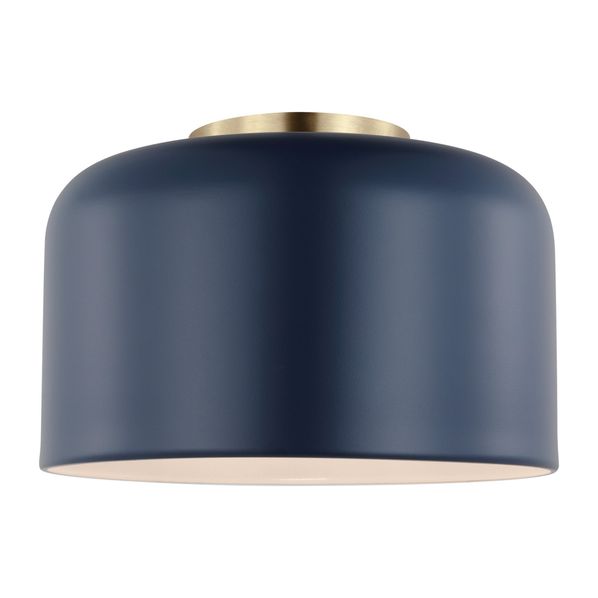 Malone 11" LED Small Flush Mount, Navy Finish - Bees Lighting