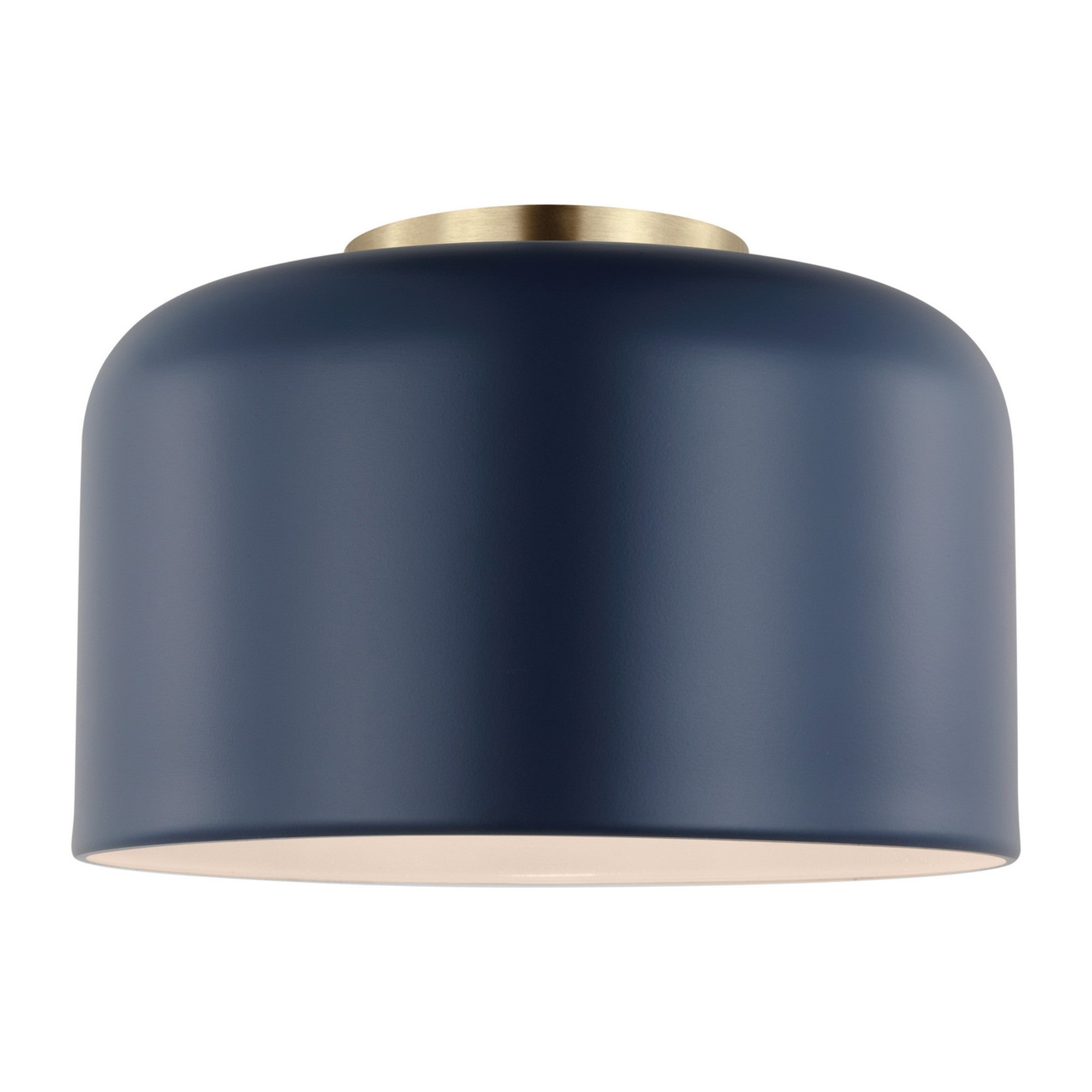 Malone 11" LED Small Flush Mount, Navy Finish - Bees Lighting