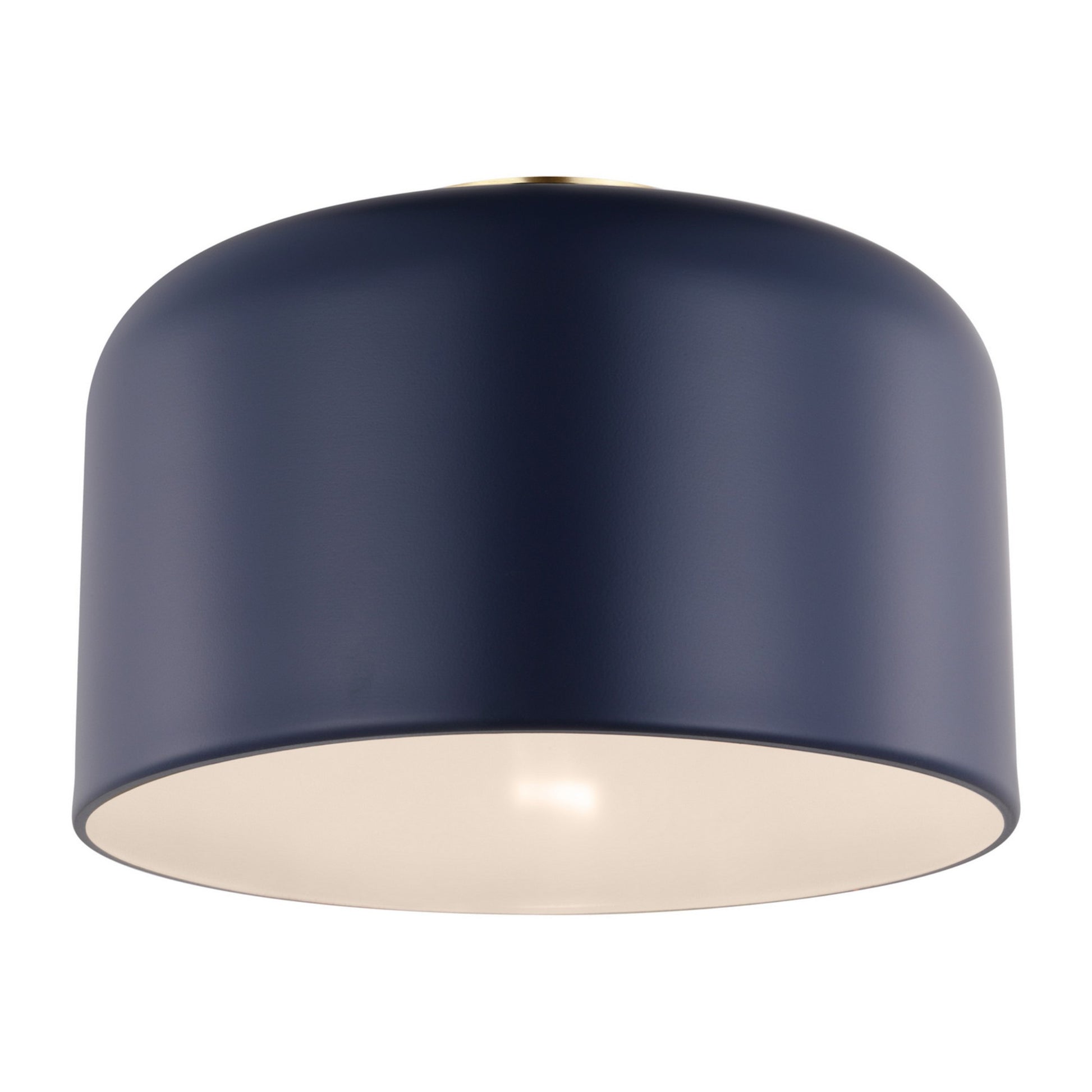 Malone 11" LED Small Flush Mount, Navy Finish - Bees Lighting