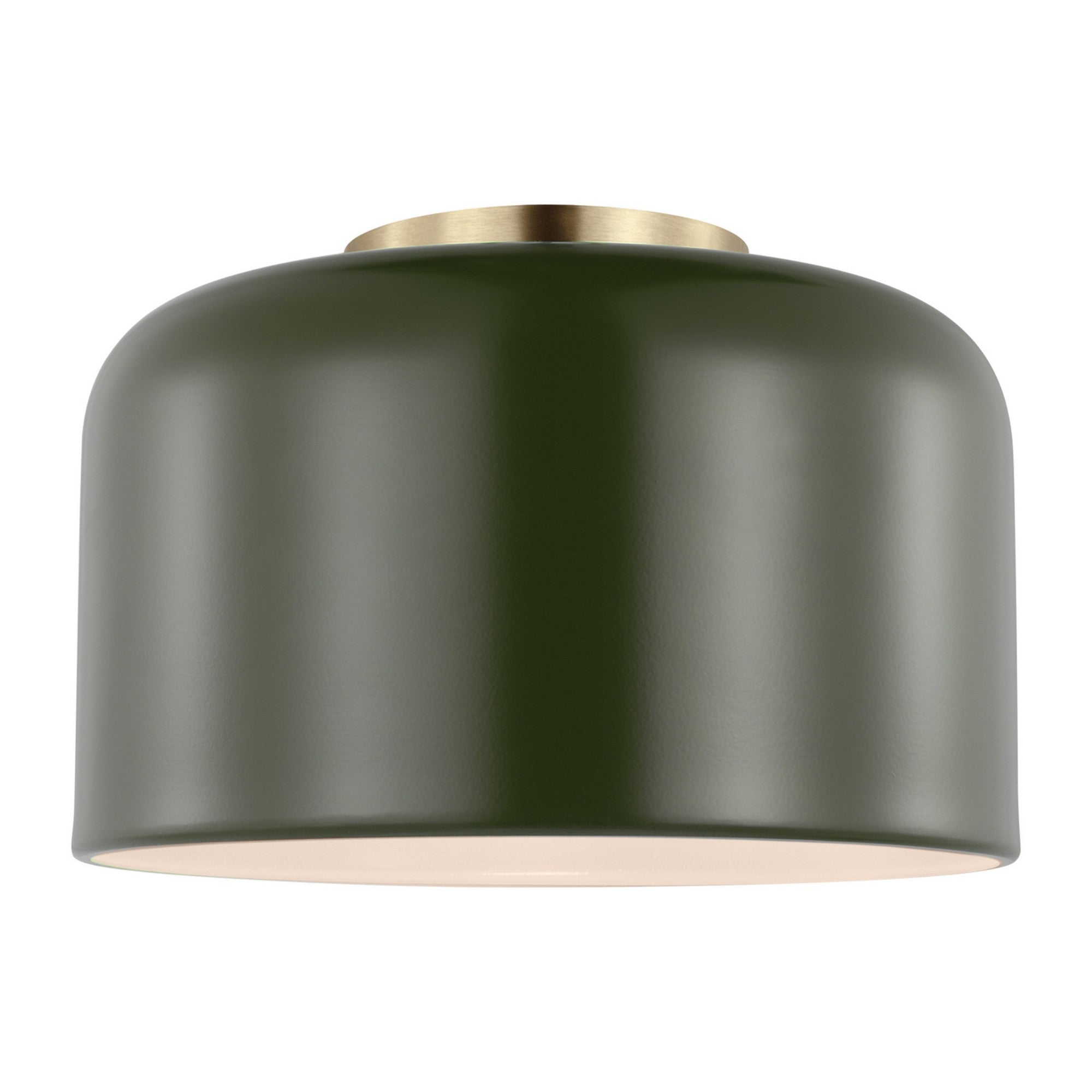 Malone 11" LED Small Flush Mount, Olive Finish - Bees Lighting