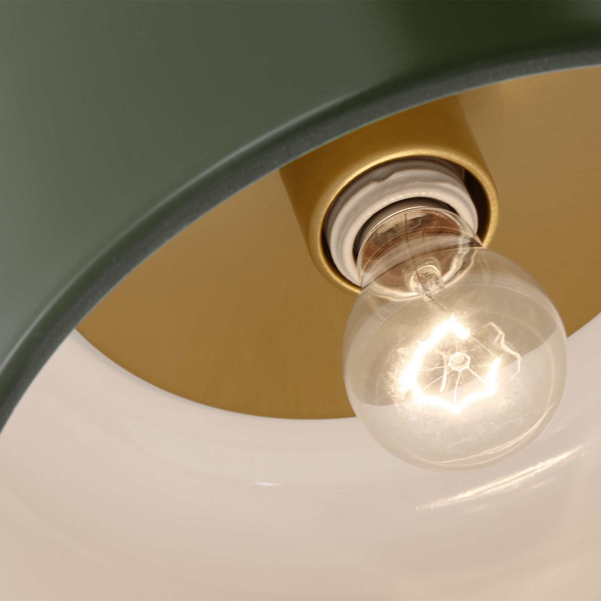 Malone 11" LED Small Flush Mount, Olive Finish - Bees Lighting