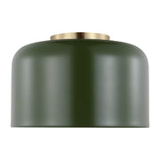 Malone 11" LED Small Flush Mount, Olive Finish - Bees Lighting