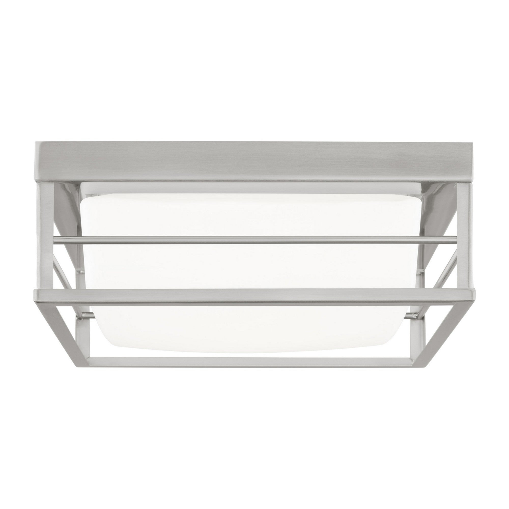 Dearborn 10" Small LED Flush Mount, Brushed Nickel Finish - Bees Lighting