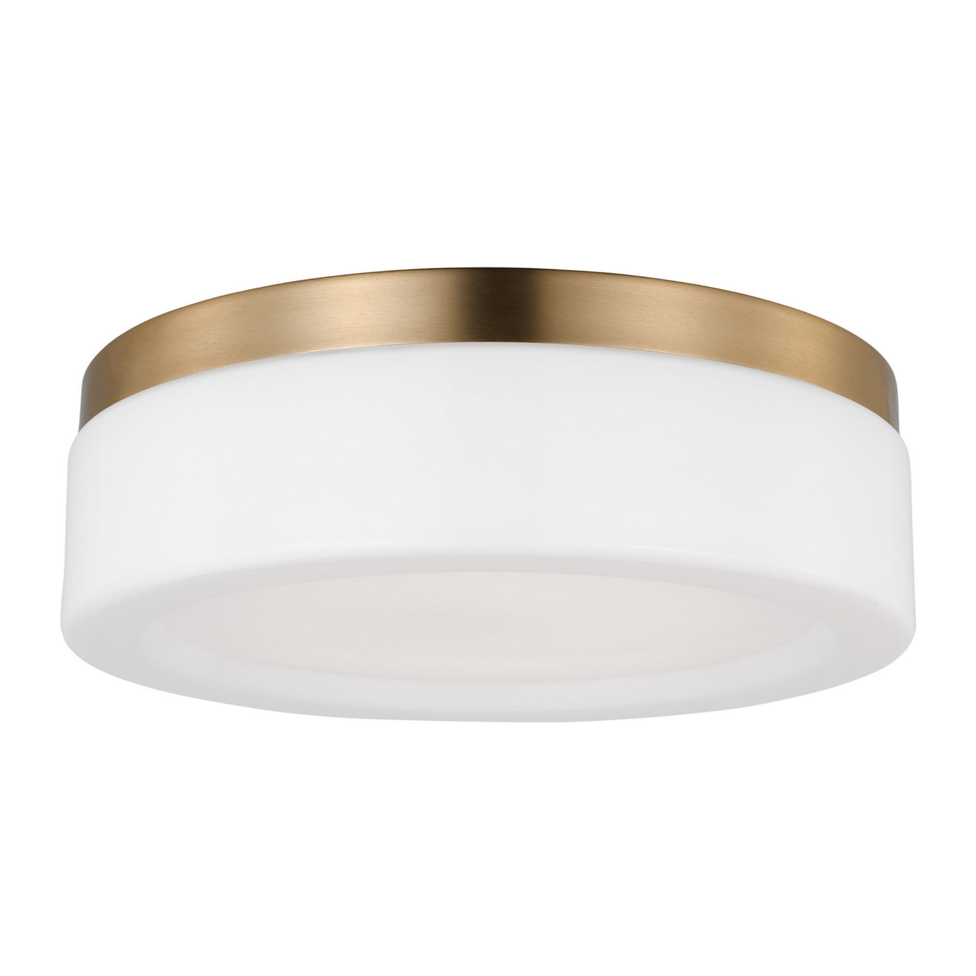 Rhett 12" LED Flush Mount, Satin Brass Finish - Bees Lighting