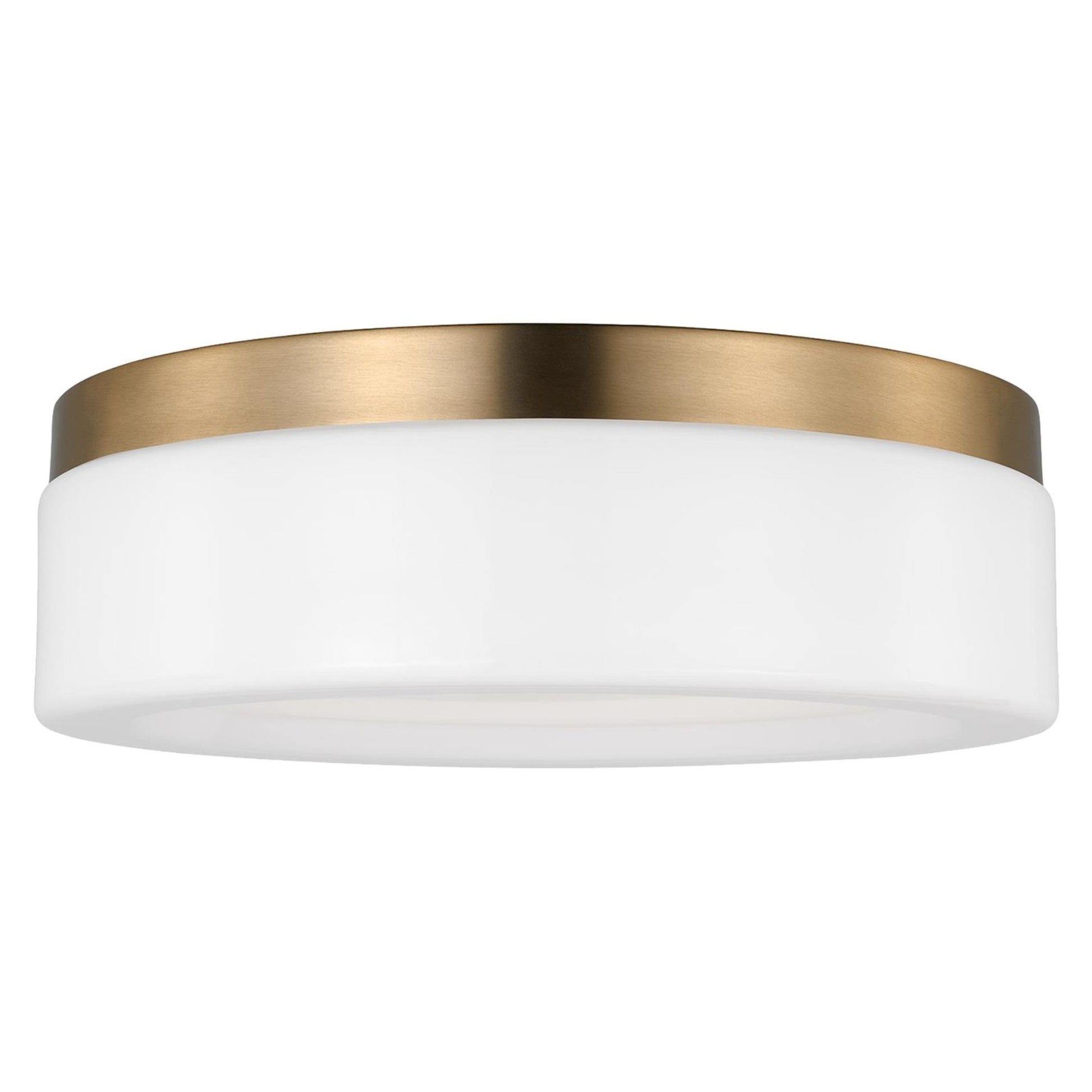 Rhett 12" LED Flush Mount, Satin Brass Finish - Bees Lighting