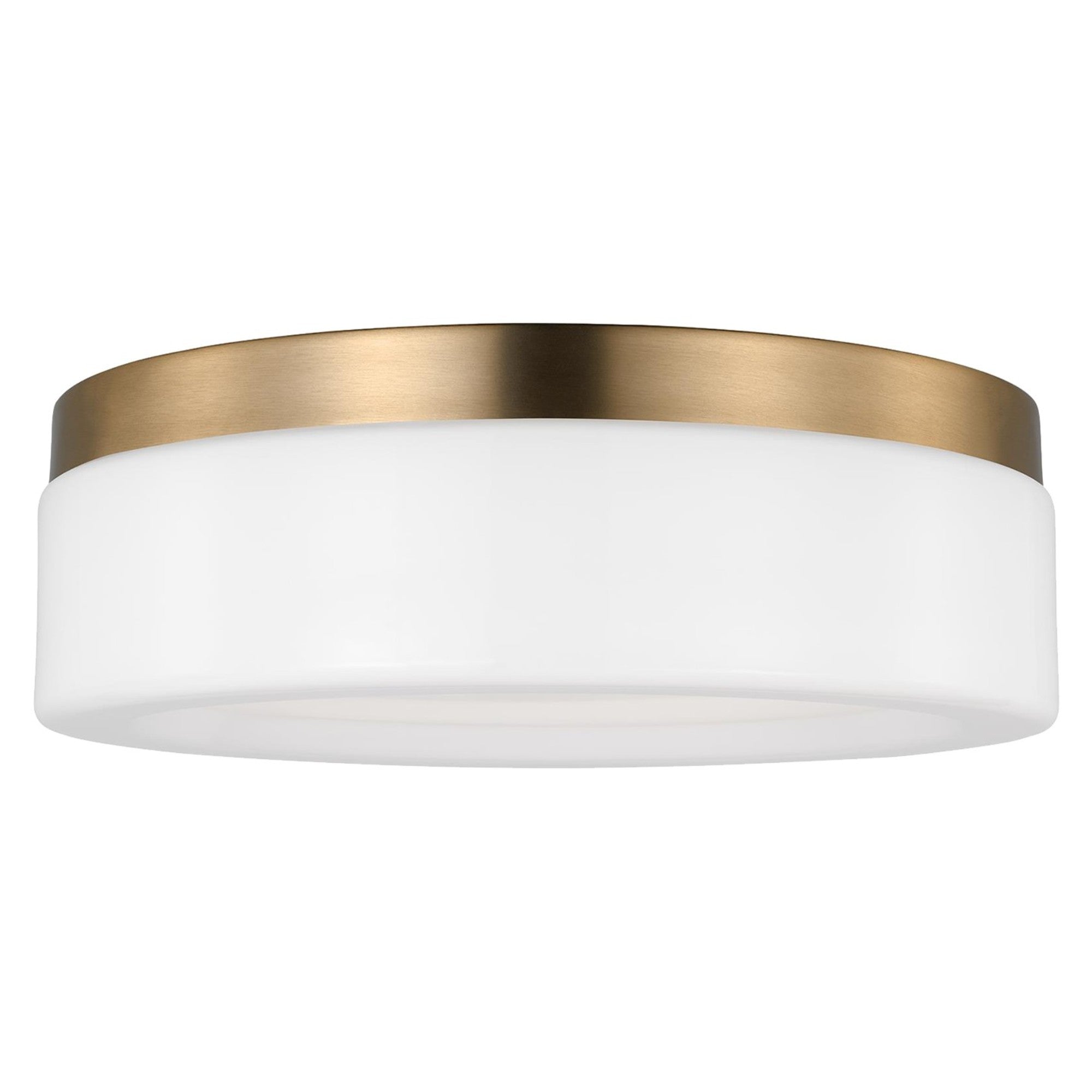 Rhett 12" LED Flush Mount, Satin Brass Finish - Bees Lighting