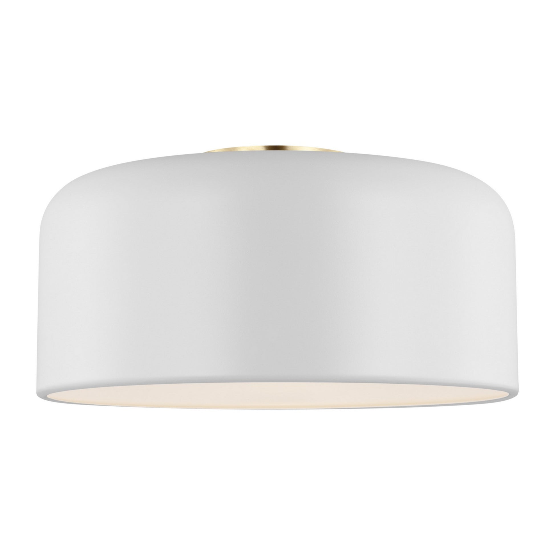 Malone 14" Medium Flush Mount, Matte White Finish - Bees Lighting