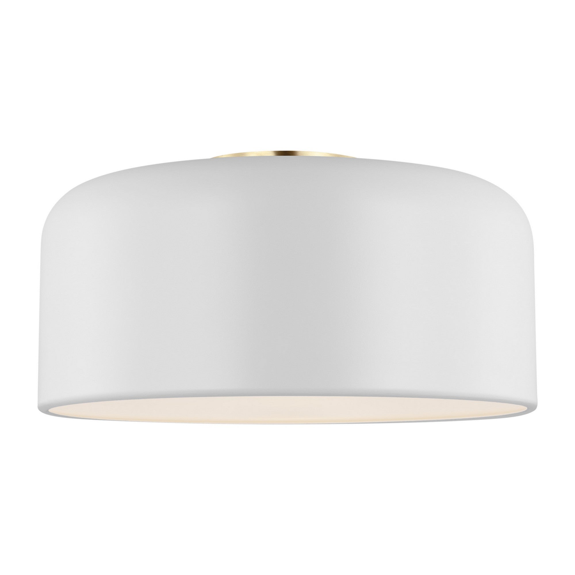 Malone 14" Medium Flush Mount, Matte White Finish - Bees Lighting