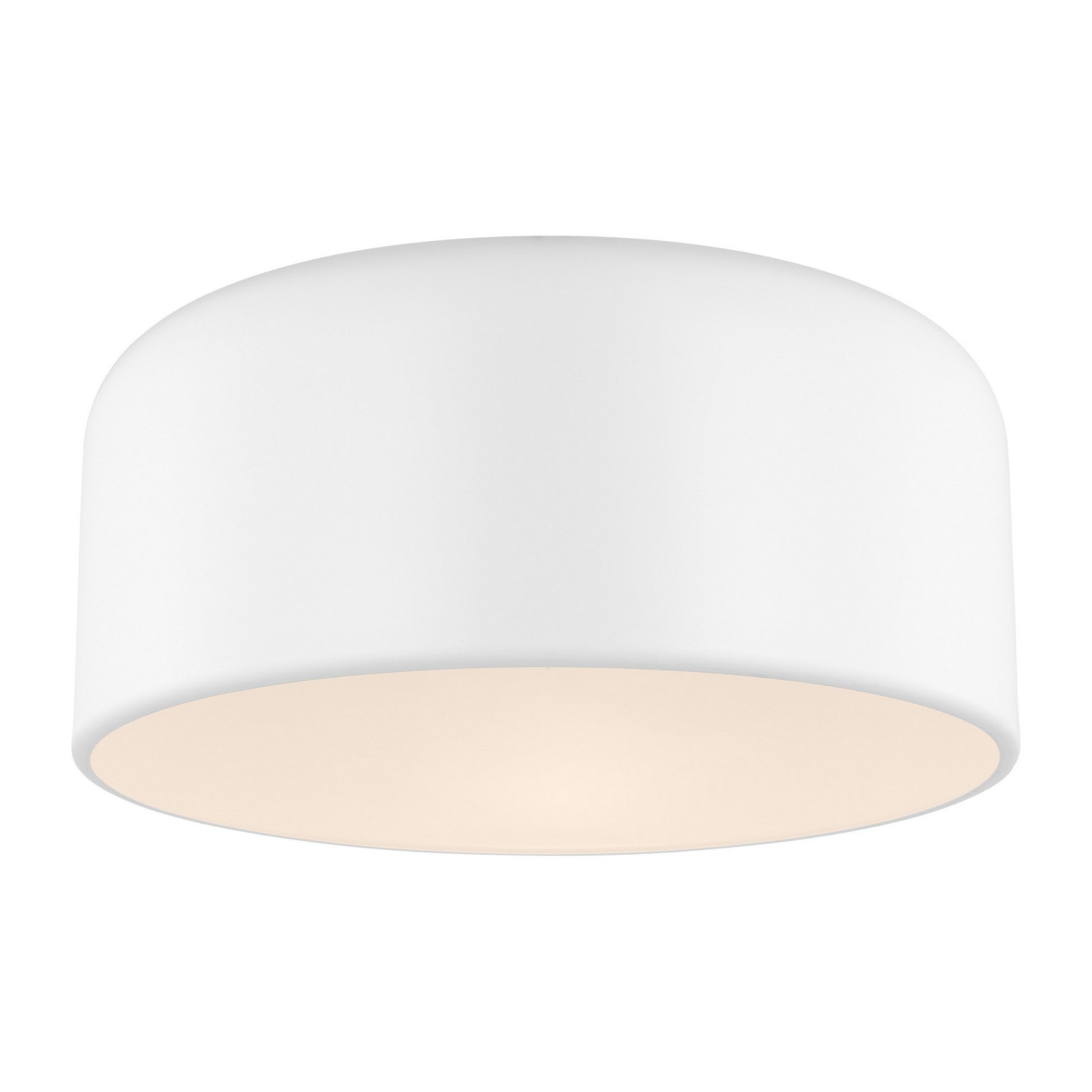 Malone 14" Medium Flush Mount, Matte White Finish - Bees Lighting