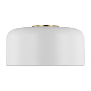 Malone 14" Medium Flush Mount, Matte White Finish - Bees Lighting
