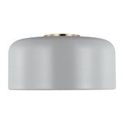 Malone 14" Medium Flush Mount, Matte Grey Finish - Bees Lighting