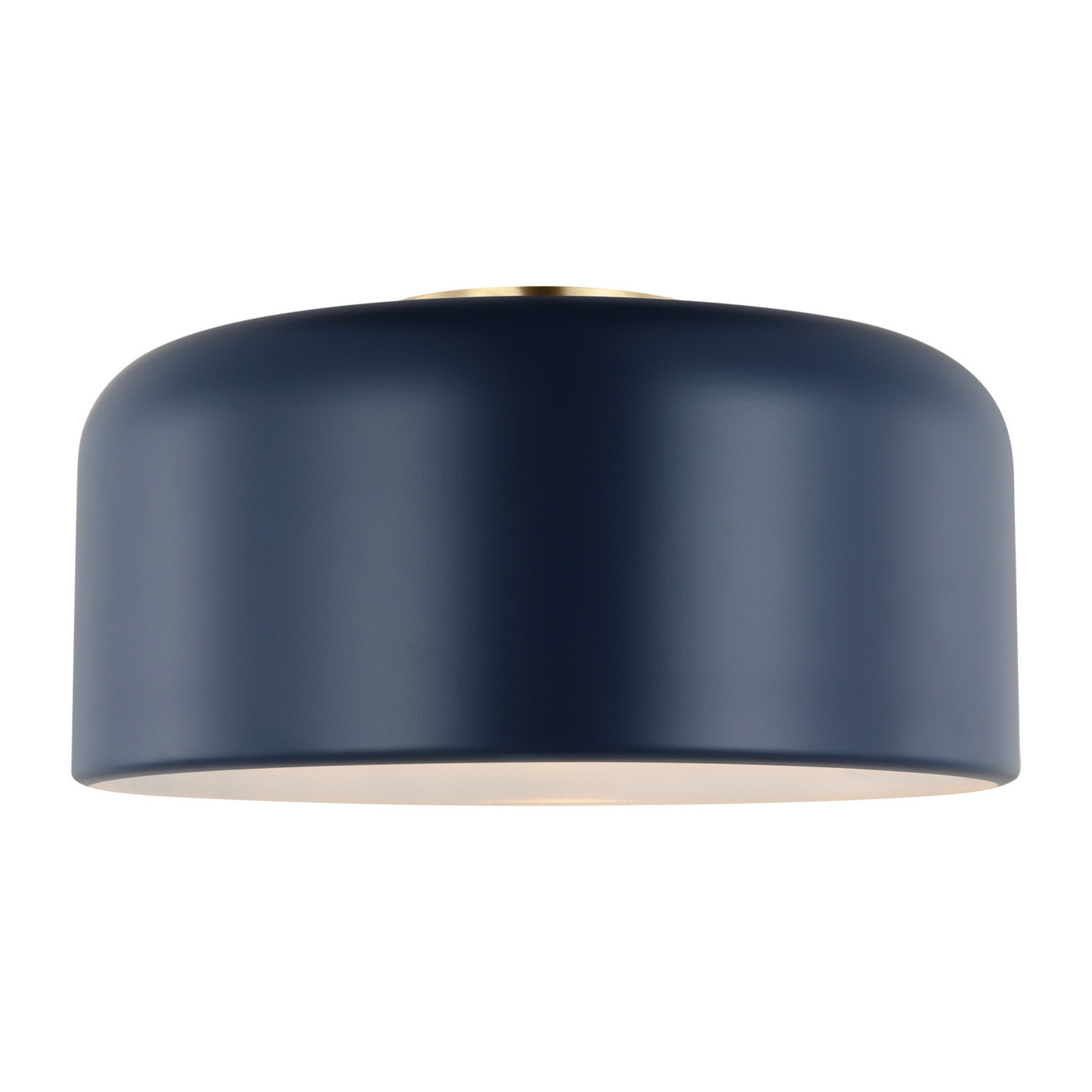 Malone 14" Medium Flush Mount, Navy Finish - Bees Lighting