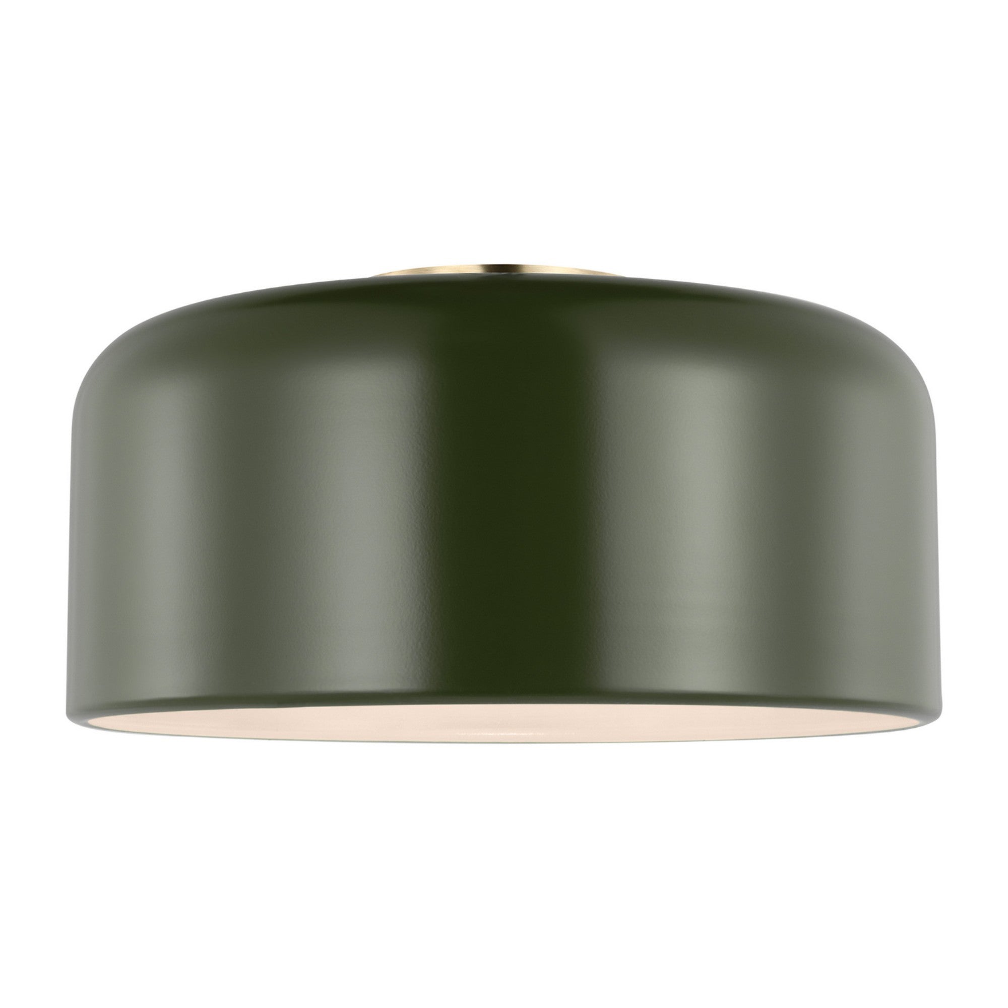 Malone 14" Medium Flush Mount, Olive Finish