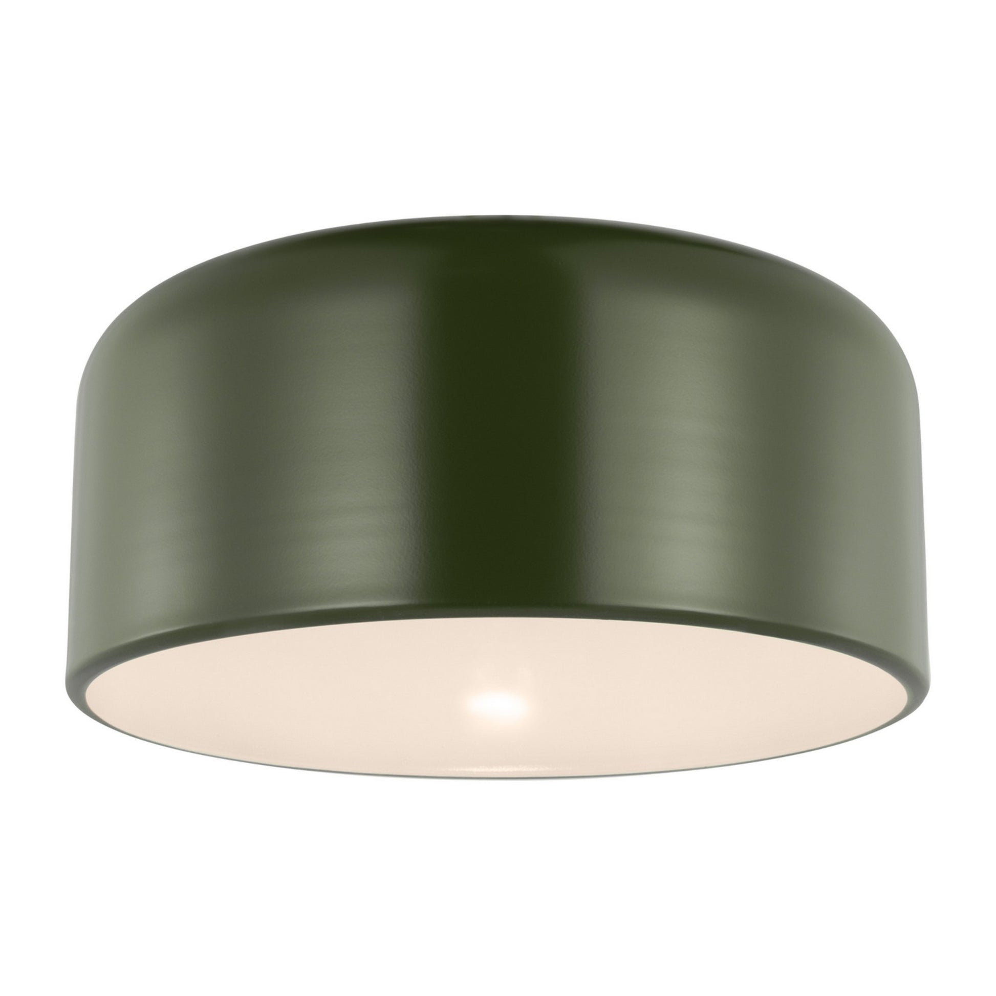 Malone 14" Medium Flush Mount, Olive Finish - Bees Lighting