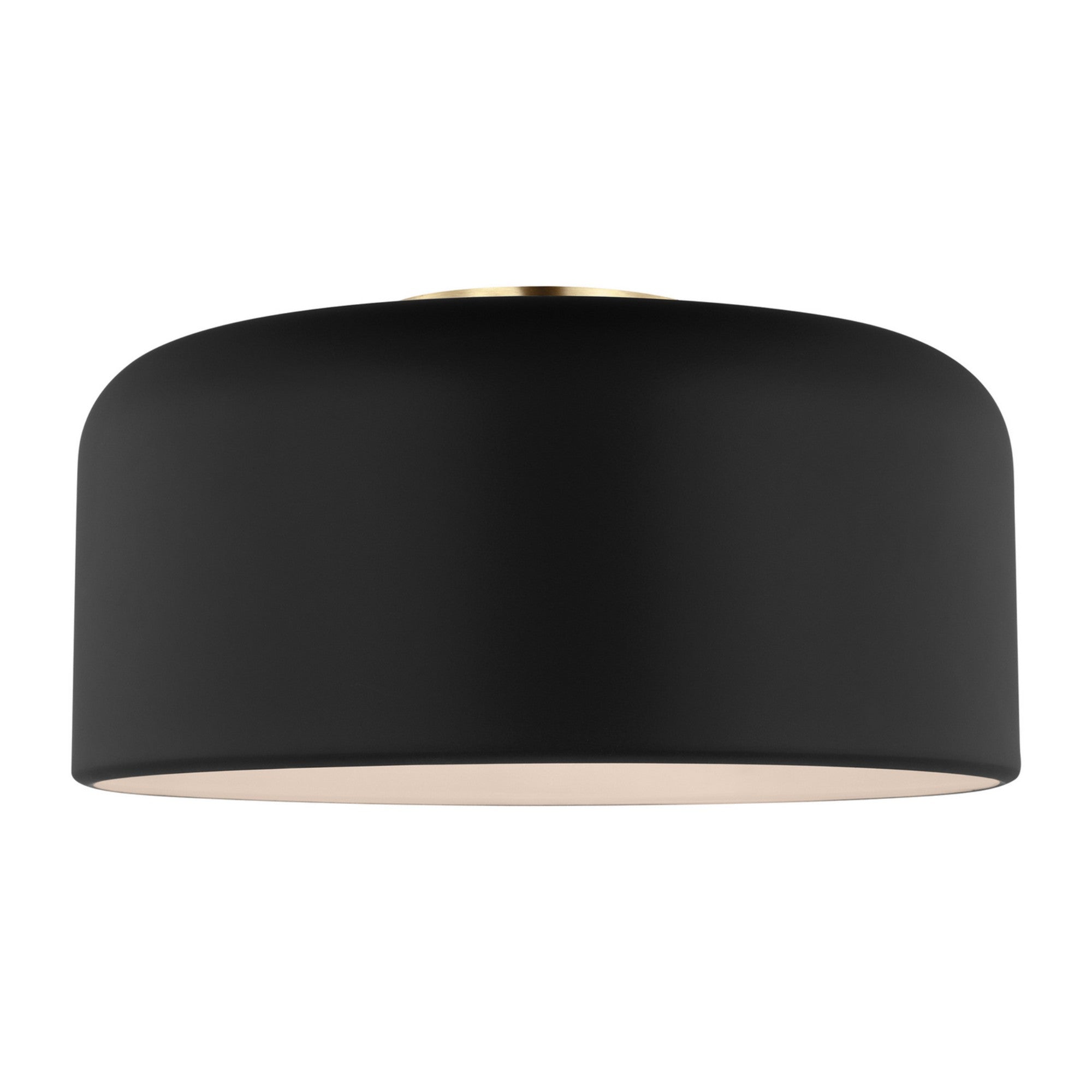 Malone 14" LED Medium Flush Mount, Midnight Black Finish - Bees Lighting