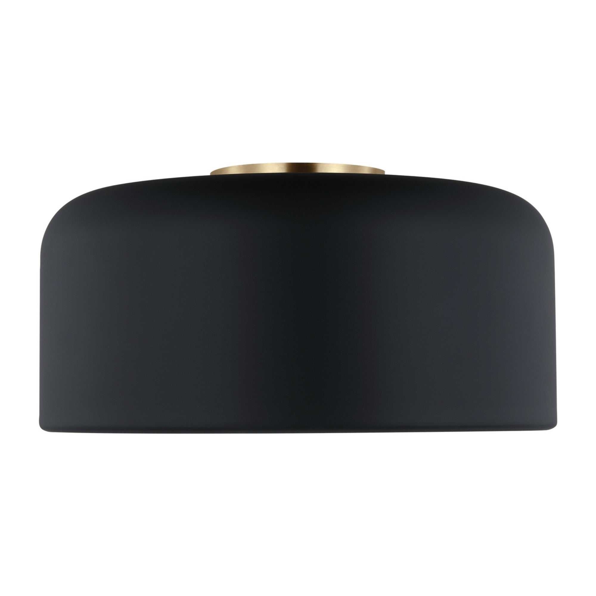 Malone 14" LED Medium Flush Mount, Midnight Black Finish - Bees Lighting
