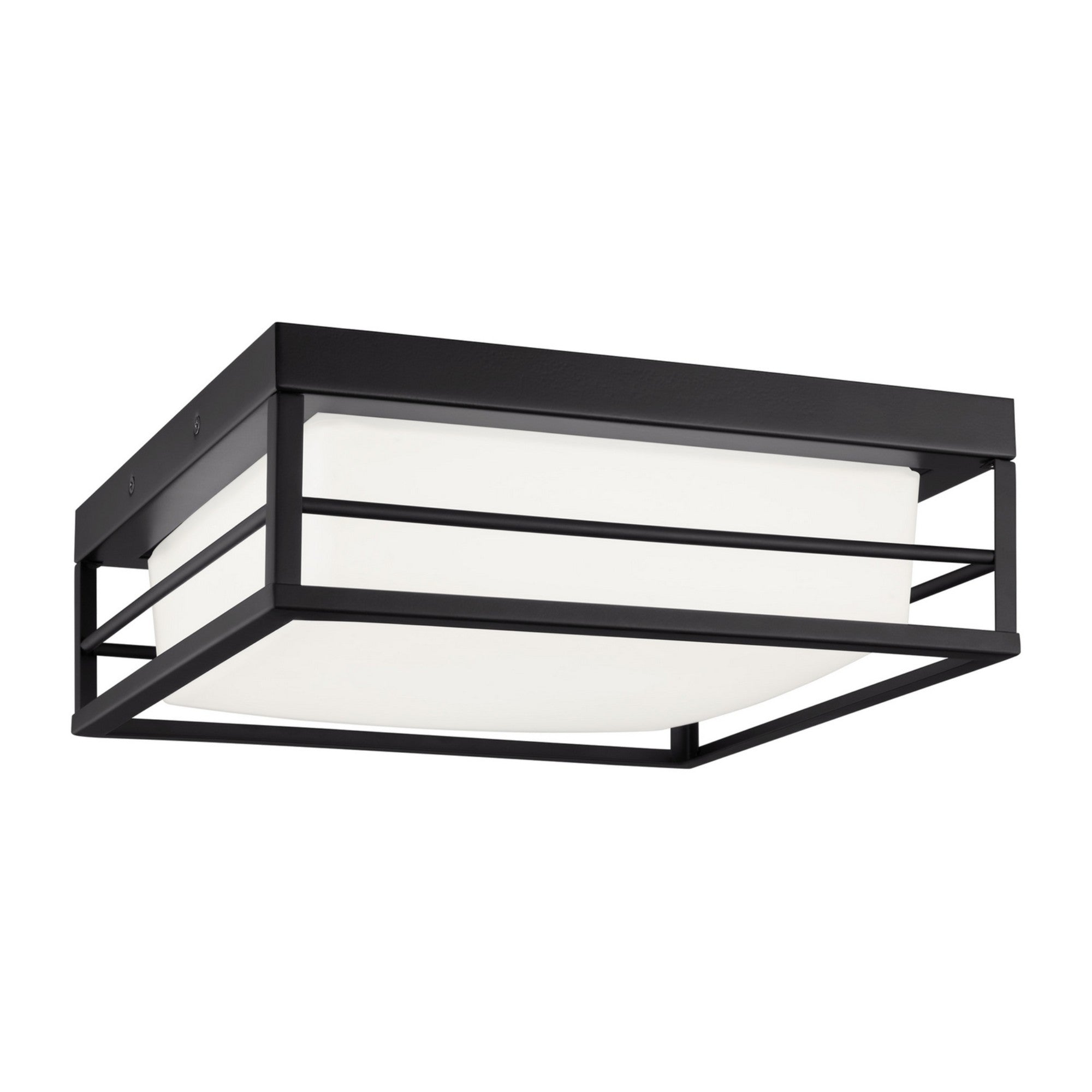 Dearborn 12" Medium LED Flush Mount, Midnight Black Finish - Bees Lighting