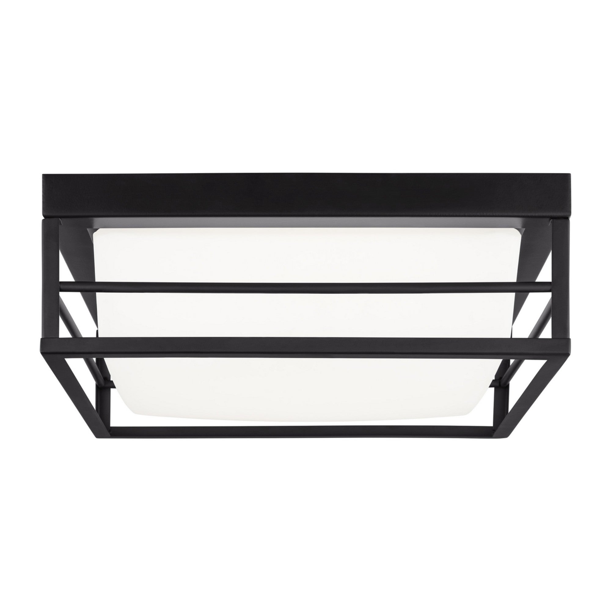 Dearborn 12" Medium LED Flush Mount, Midnight Black Finish - Bees Lighting