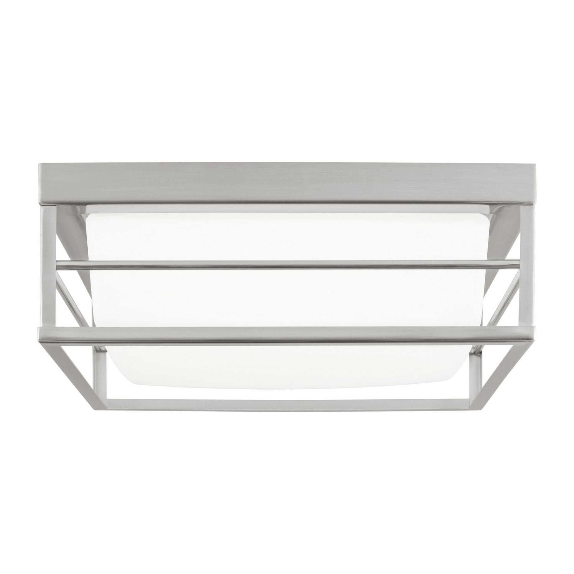 Dearborn 12" Medium LED Flush Mount, Brushed Nickel Finish - Bees Lighting