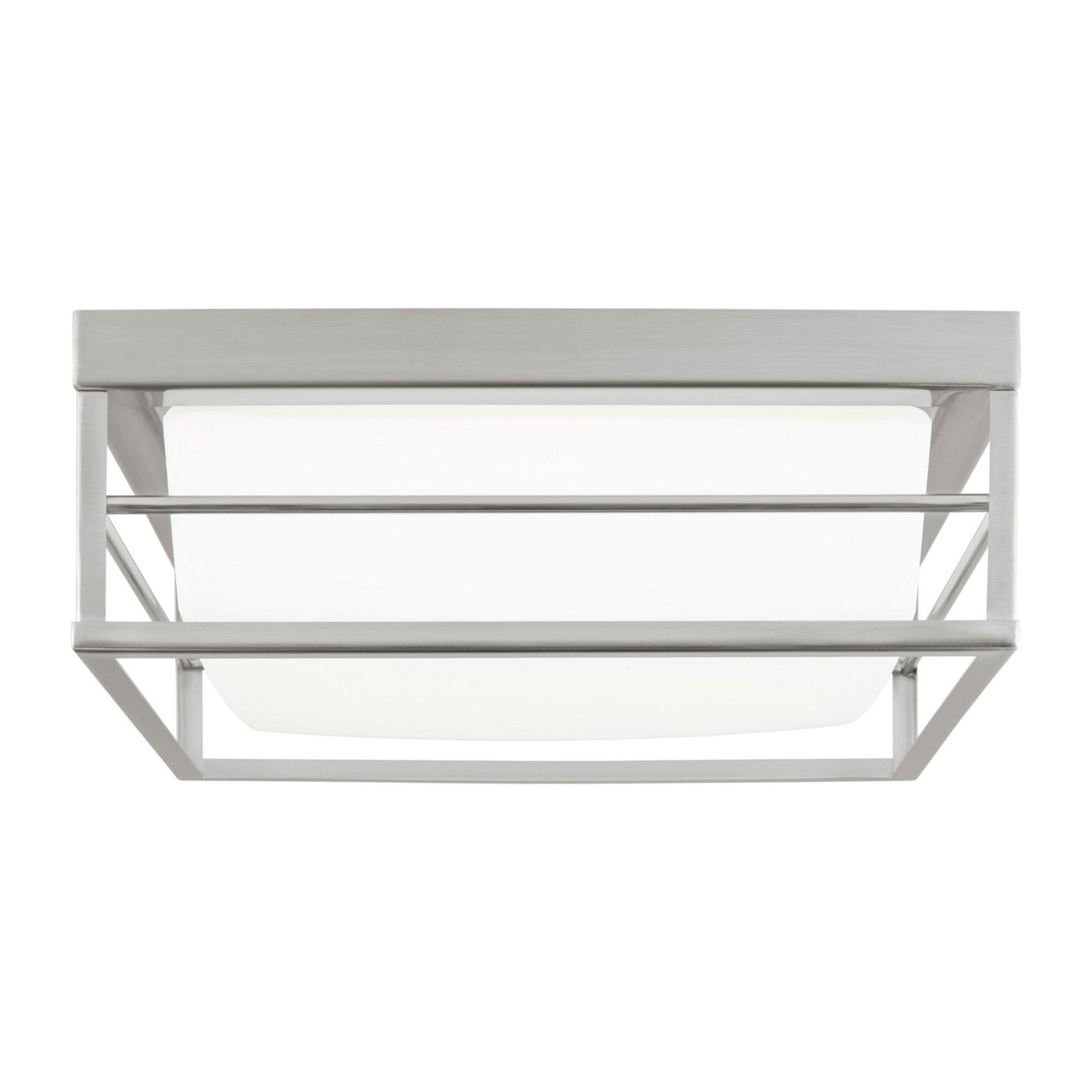 Dearborn 12" Medium LED Flush Mount, Brushed Nickel Finish - Bees Lighting