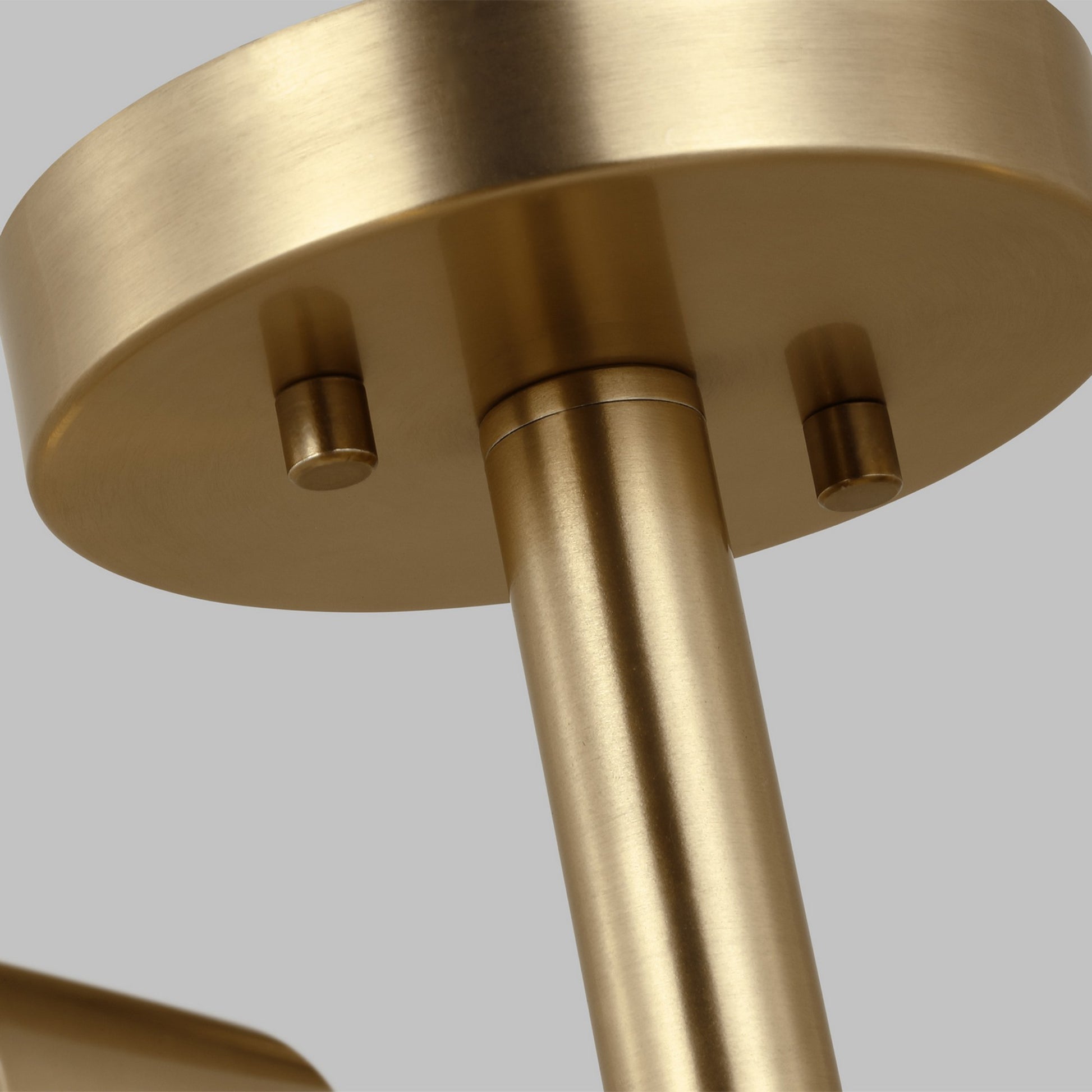 Axis 24" 3-Light Semi Flush Mount, Satin Brass Finish - Bees Lighting