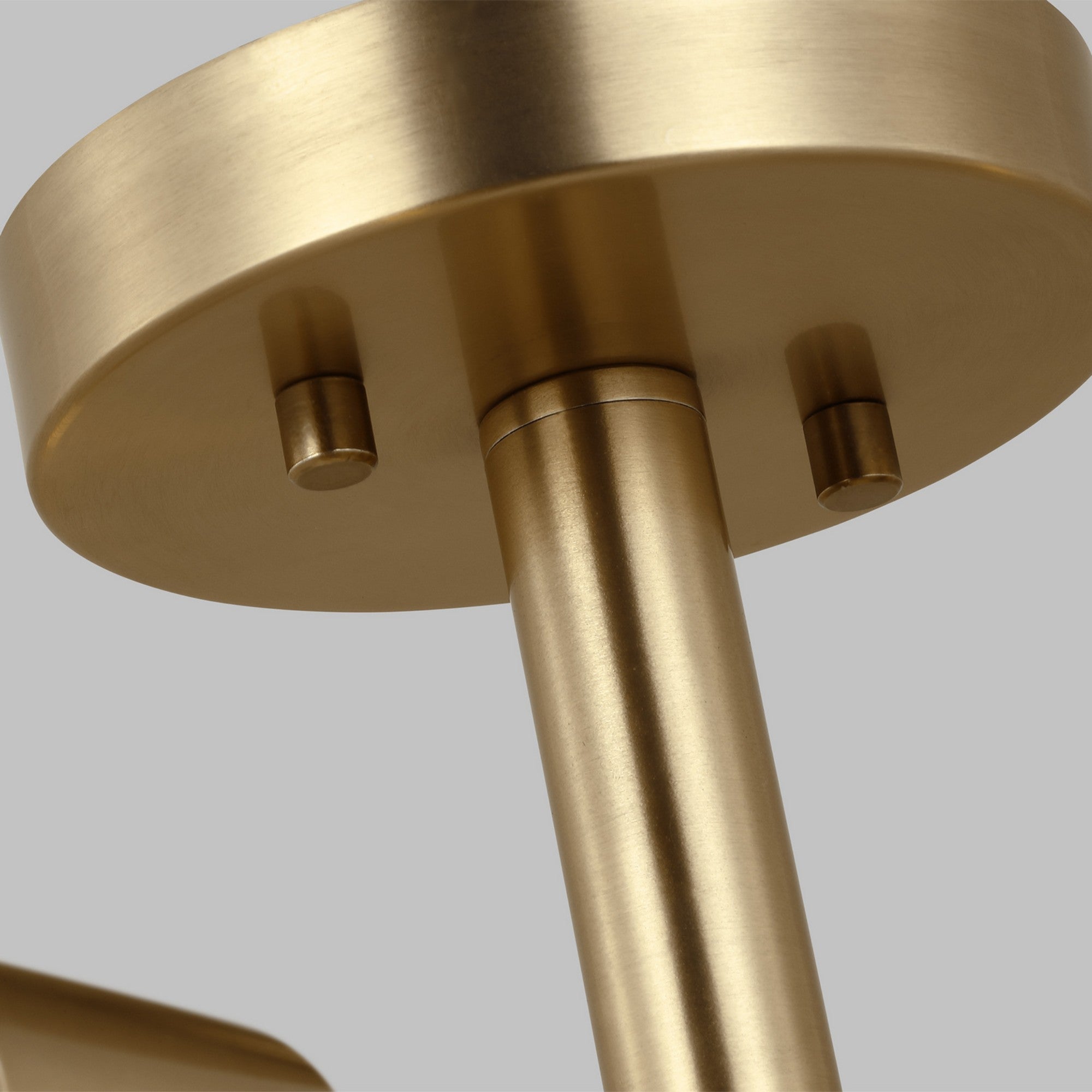 Axis 24" 3-Light Semi Flush Mount, Satin Brass Finish - Bees Lighting