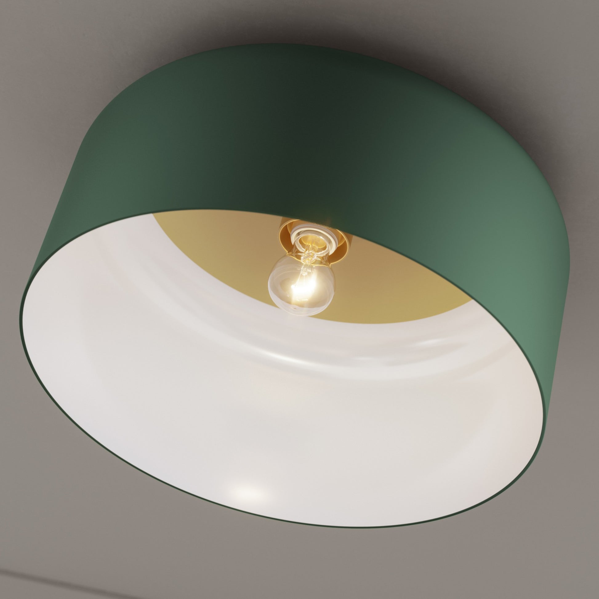 Malone 16" Large Flush Mount, Olive Finish - Bees Lighting