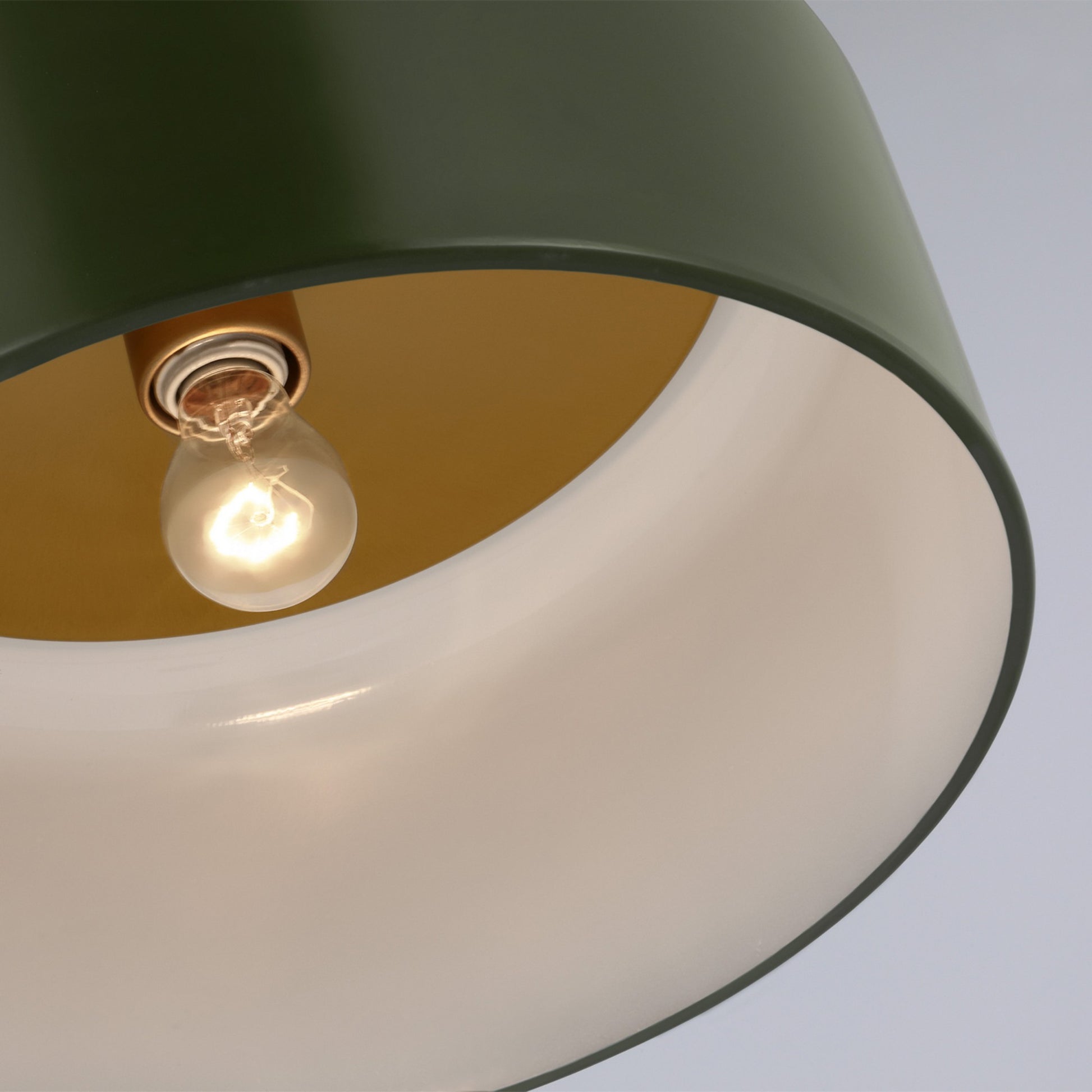 Malone 16" Large Flush Mount, Olive Finish - Bees Lighting