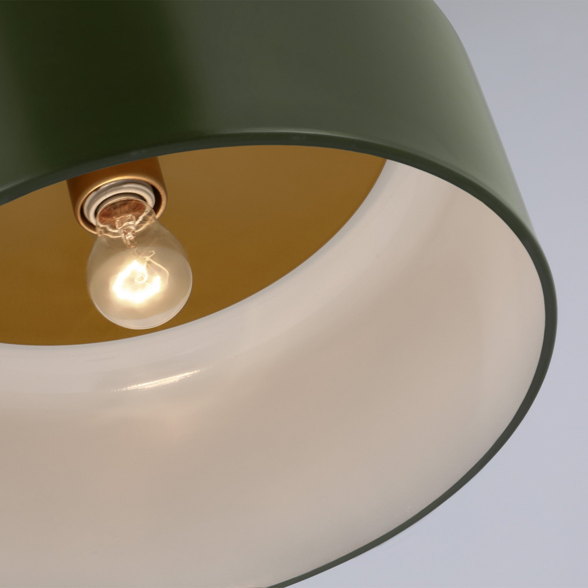 Malone 16" Large Flush Mount, Olive Finish - Bees Lighting