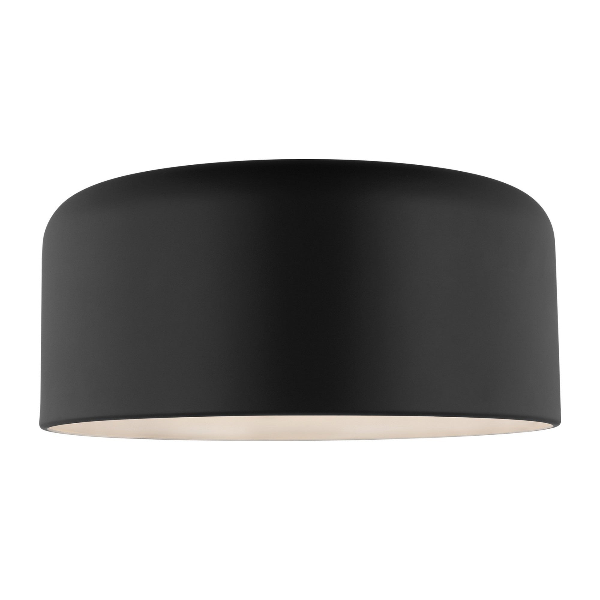 Malone 16" LED Large Flush Mount, Midnight Black Finish - Bees Lighting