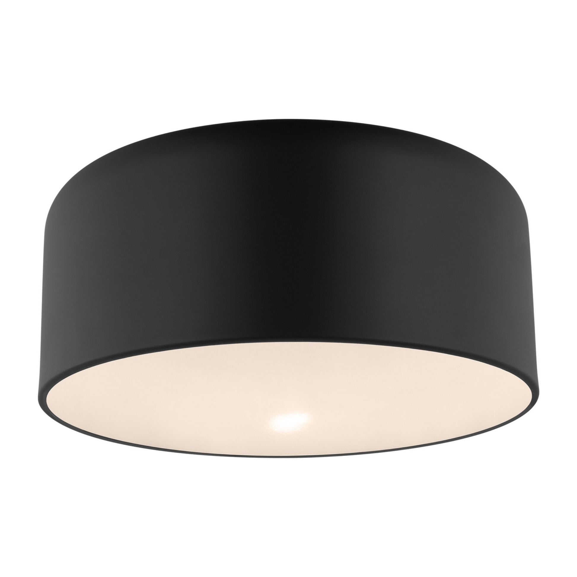 Malone 16" LED Large Flush Mount, Midnight Black Finish - Bees Lighting