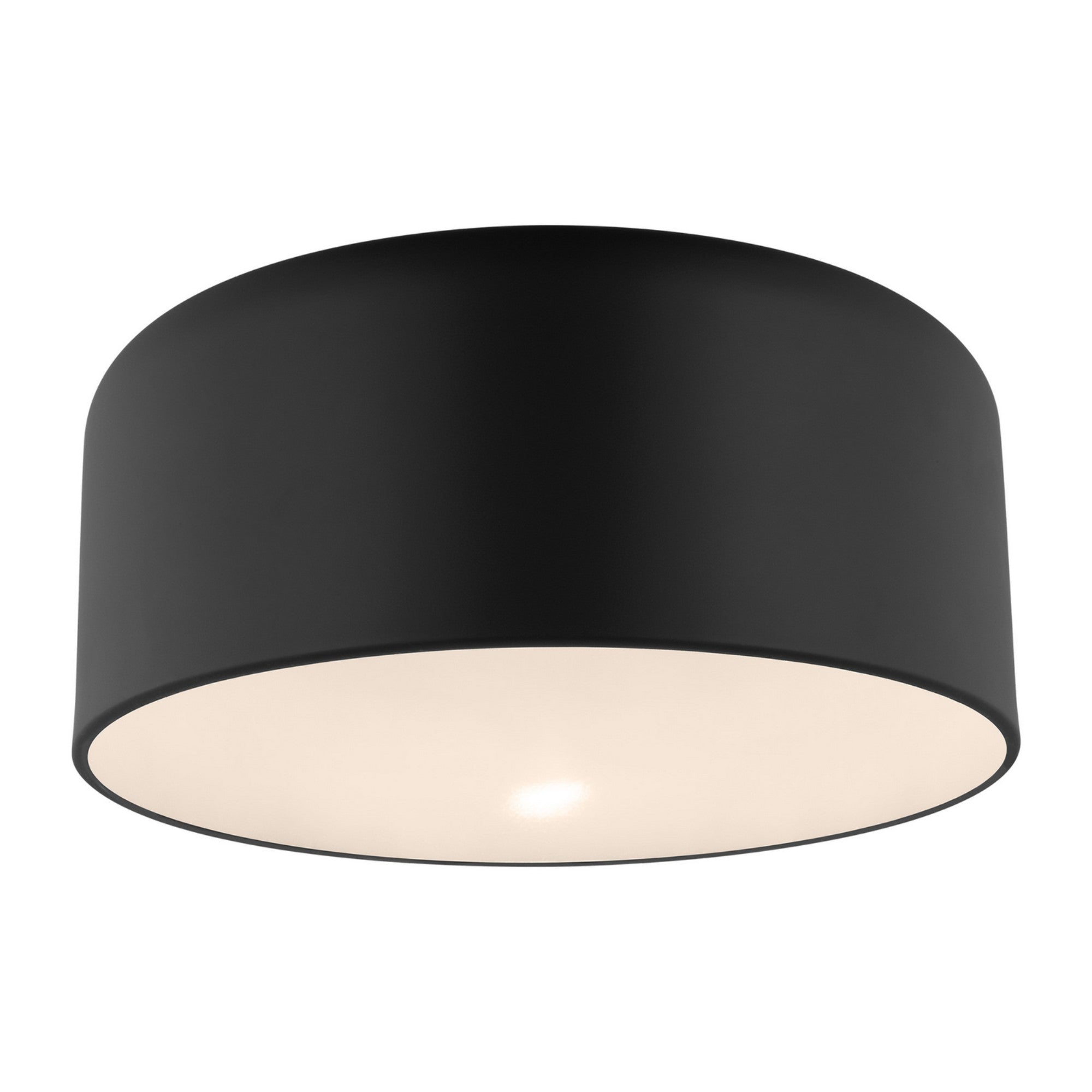 Malone 16" LED Large Flush Mount, Midnight Black Finish - Bees Lighting