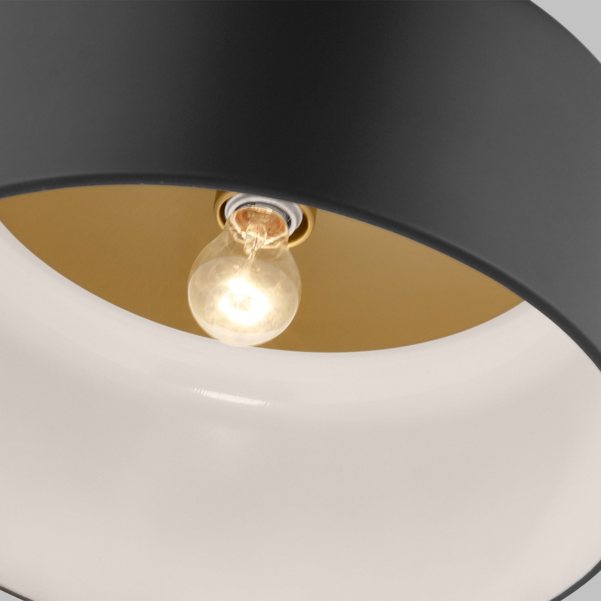 Malone 16" LED Large Flush Mount, Midnight Black Finish - Bees Lighting