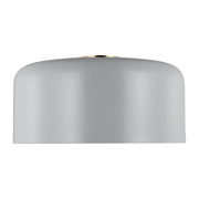 Malone 16" LED Large Flush Mount, Matte Grey Finish - Bees Lighting