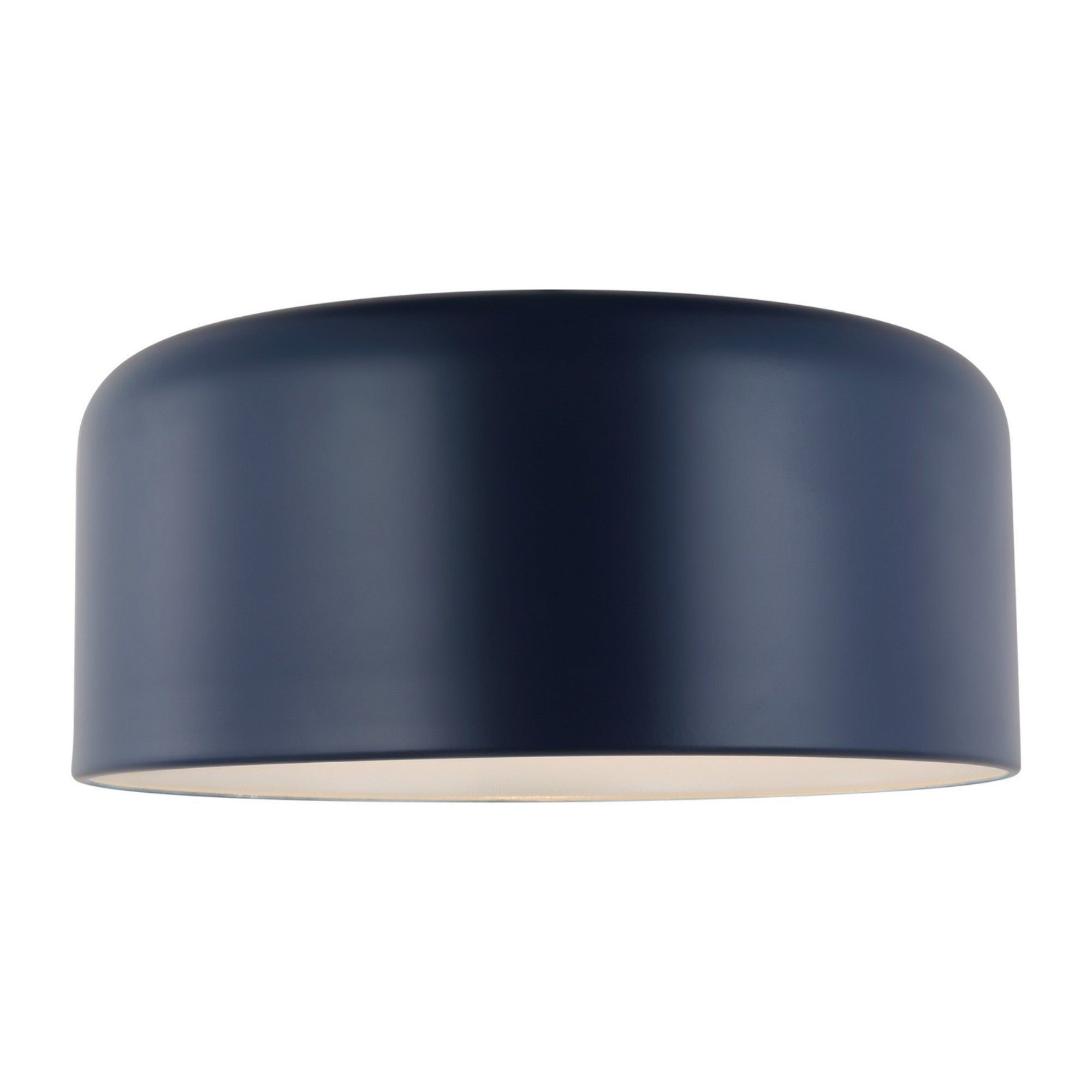 Malone 16" LED Large Flush Mount, Navy Finish - Bees Lighting