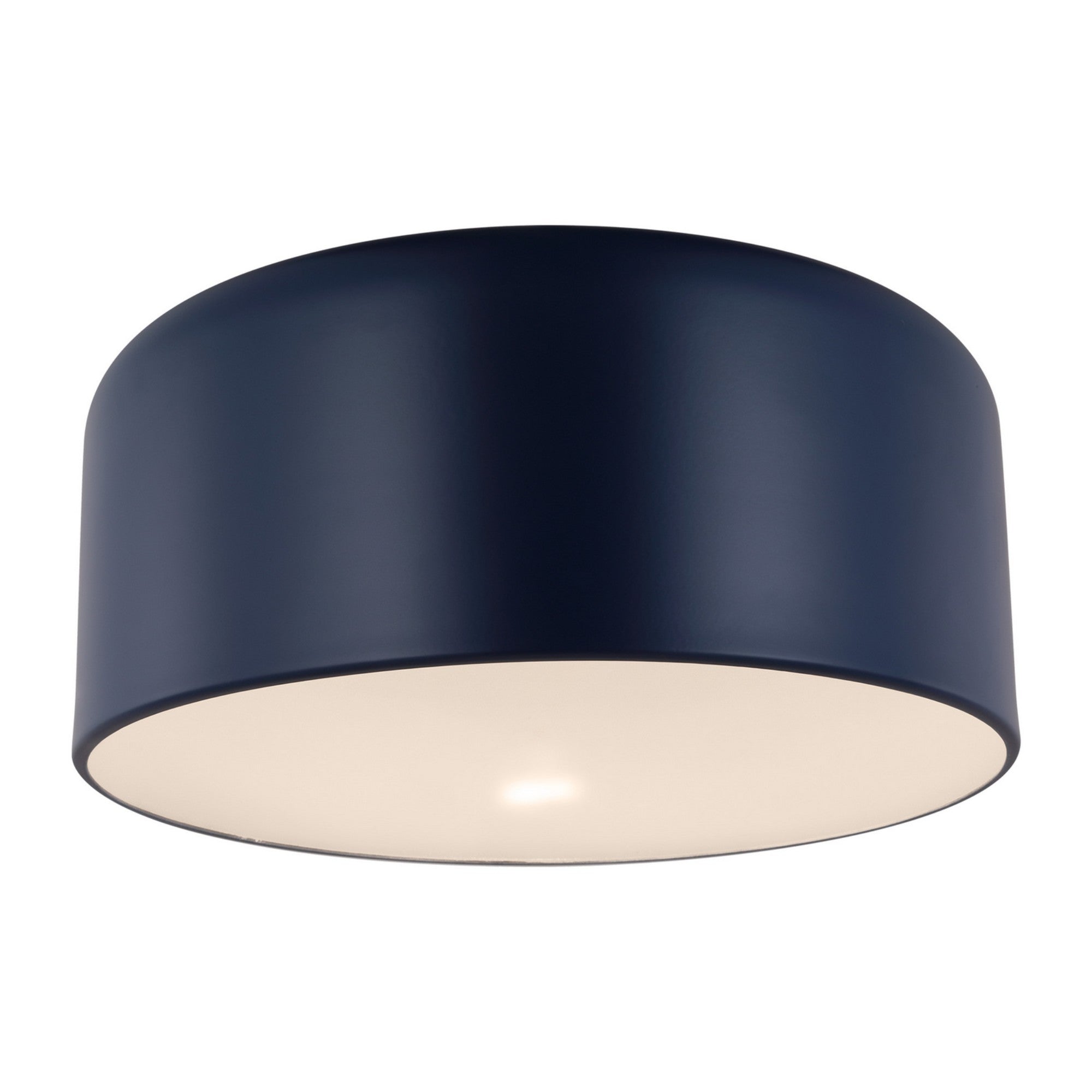 Malone 16" LED Large Flush Mount, Navy Finish - Bees Lighting