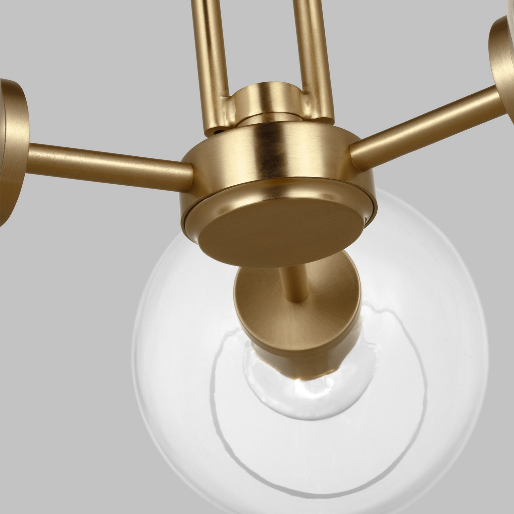 Codyn 22" 3-Light Semi-Flush Convertible Pendant, Satin Brass Finish - Bees Lighting