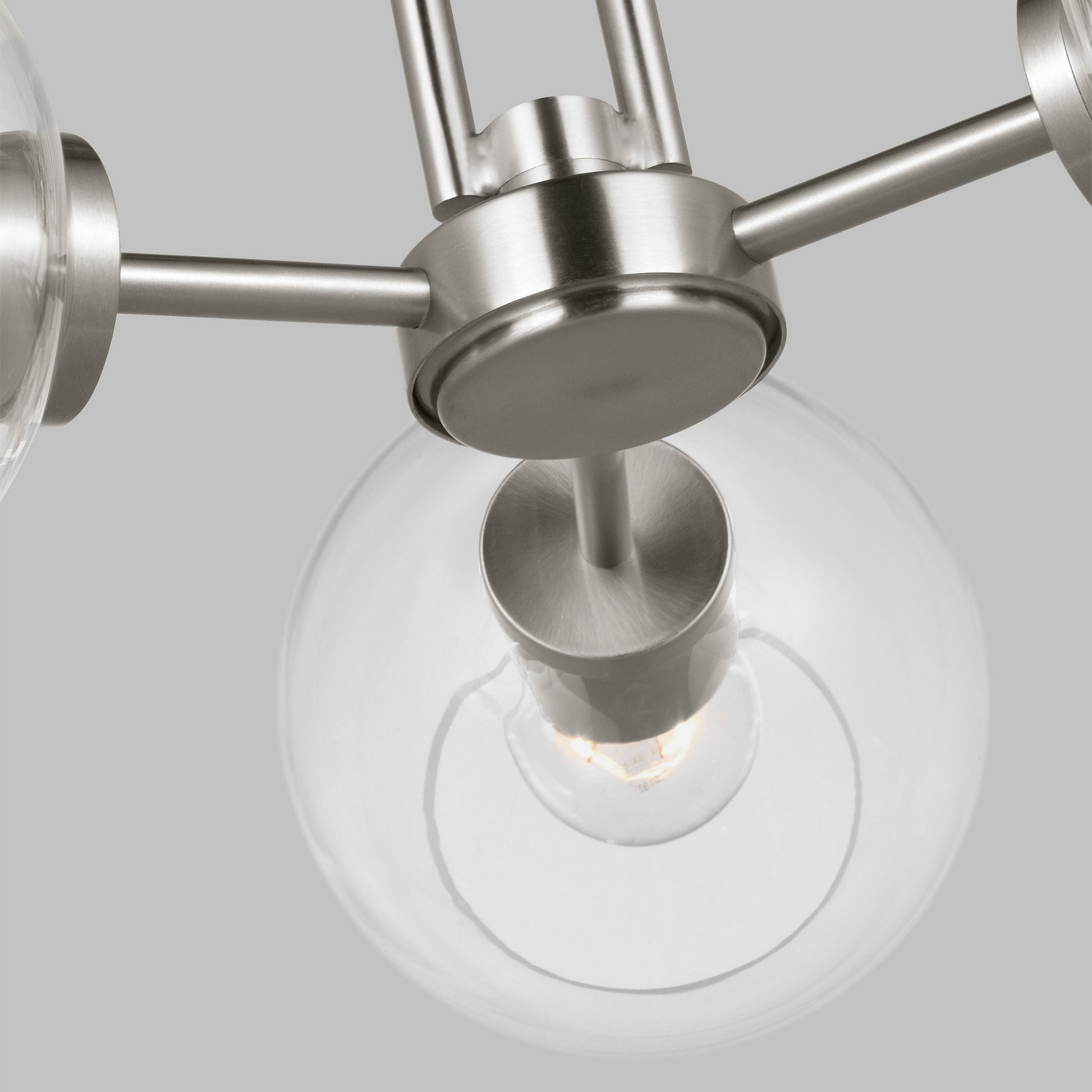 Codyn 22" 3-Light Semi-Flush Convertible Pendant, Brushed Nickel Finish - Bees Lighting